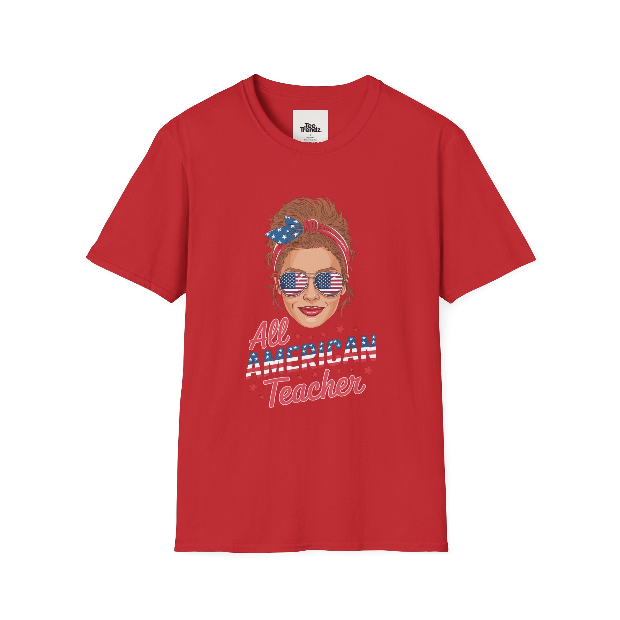 Patriotic "All American Teacher" T-Shirt
