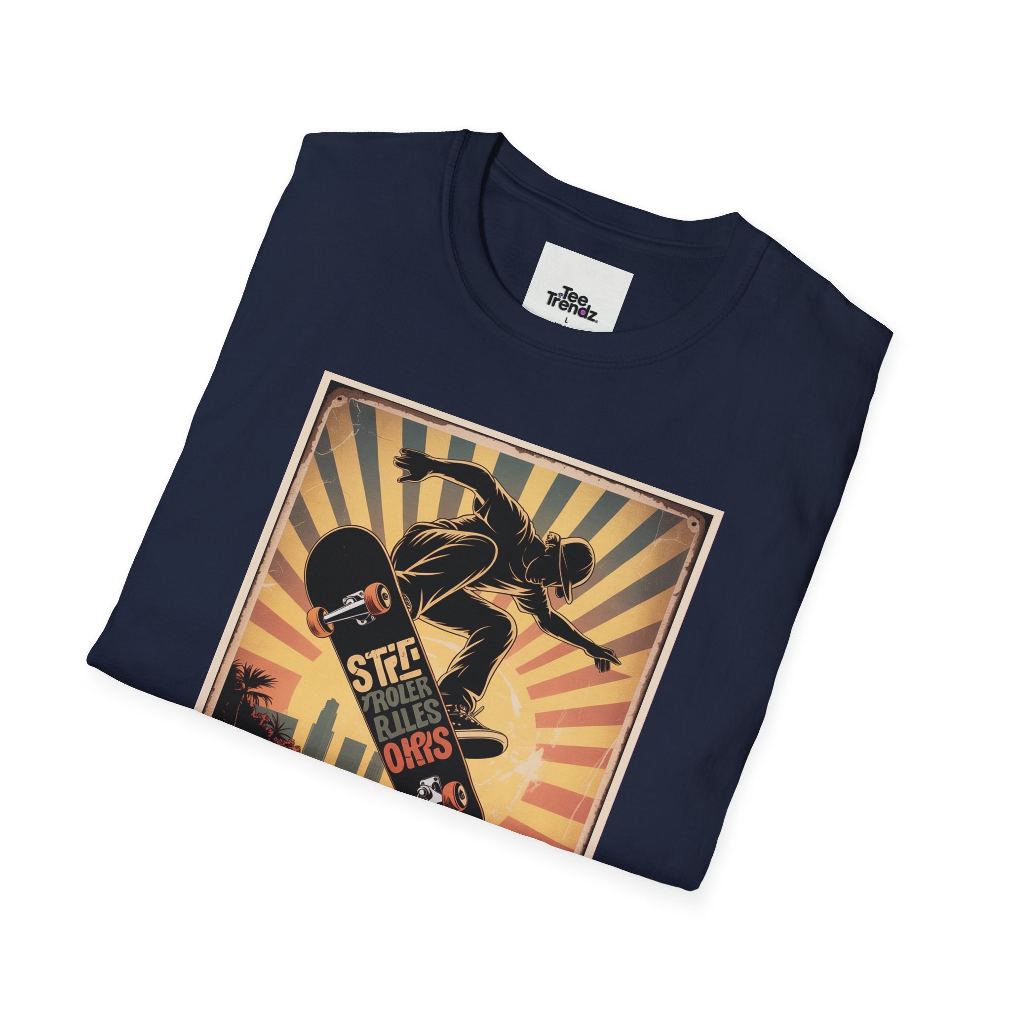 Los Angeles Skateboard Vintage Poster T-Shirt