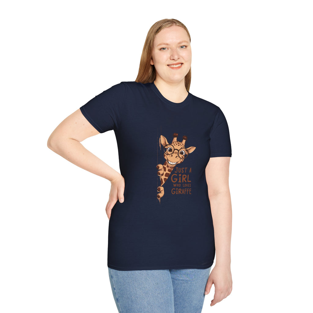 Giraffe Lover Tee — "Just a Girl Who Loves Giraffe" Cute Graphic T-Shirt