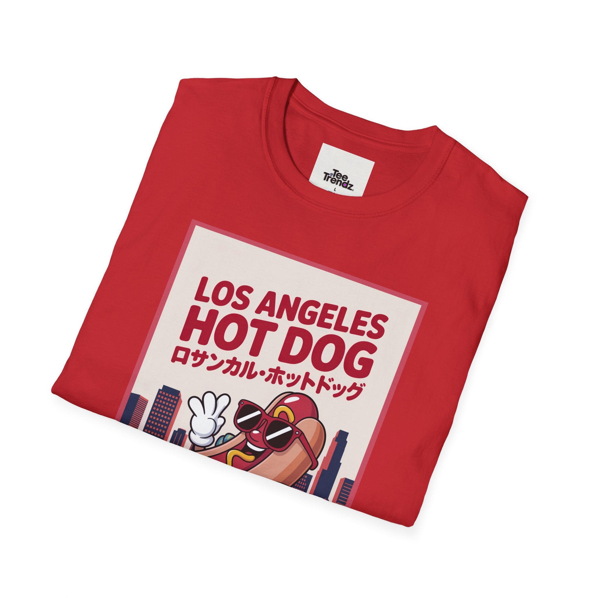 Los Angeles Hot Dog T-Shirt — Cute Cartoon Hotdog Graphic Tee