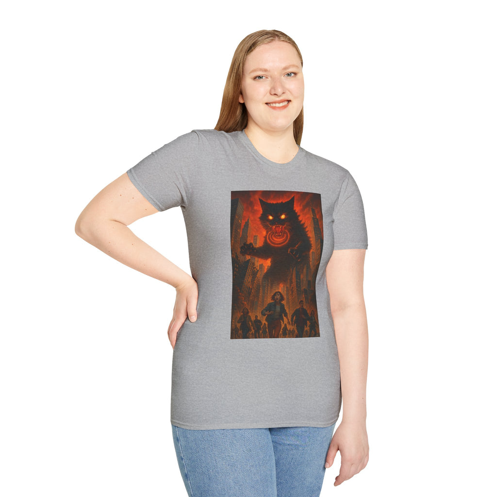 Demon Night T-Shirt — Fiery Monster Illustration Tee