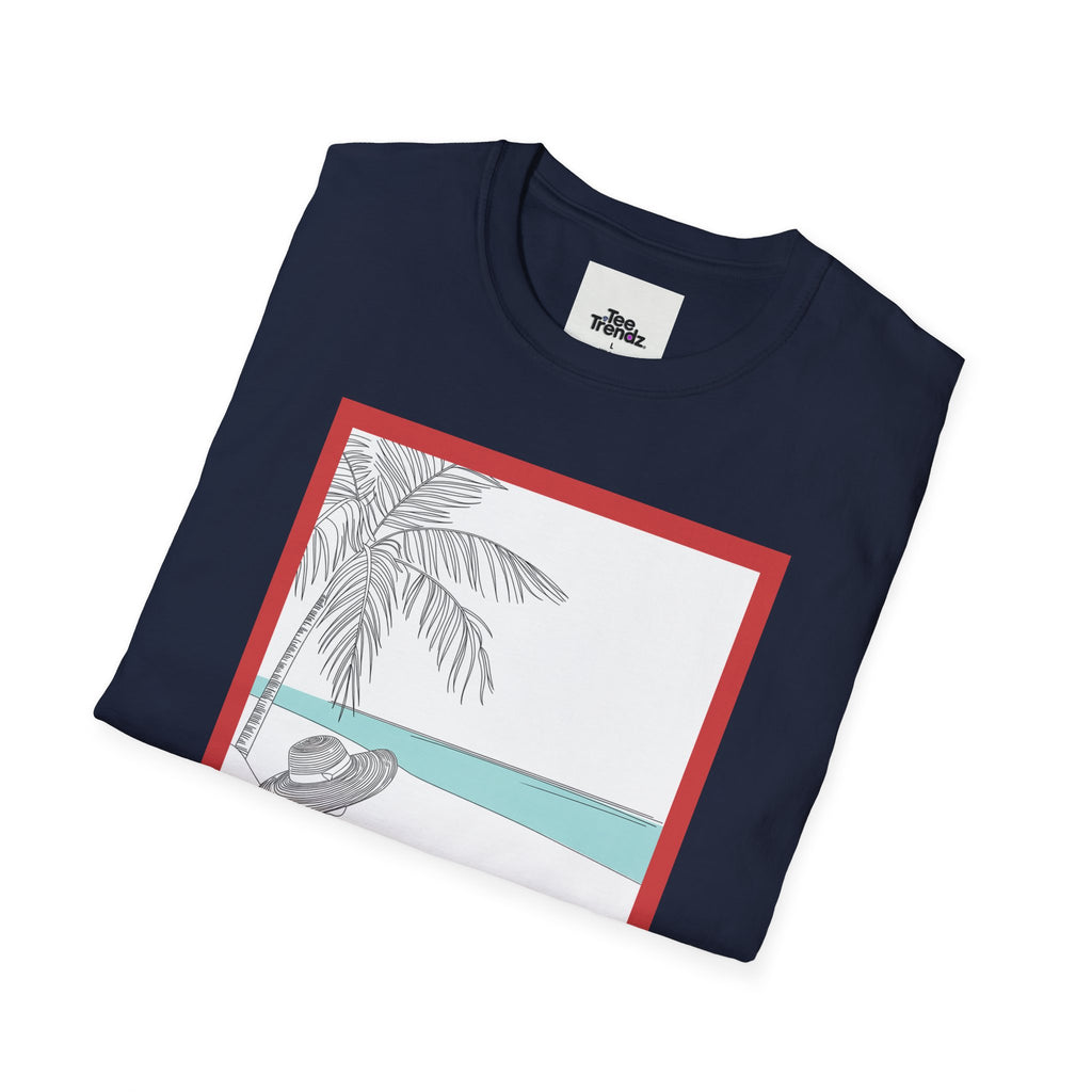 Summer Beach Graphic T-Shirt — 'SUMMER' Retro Palm & Relaxation Design