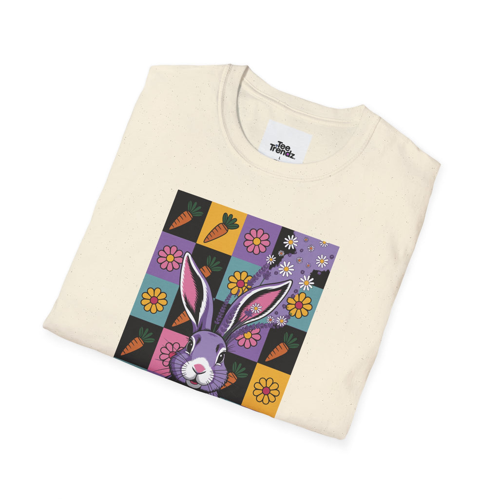 Easter Purple Bunny Art T-Shirt