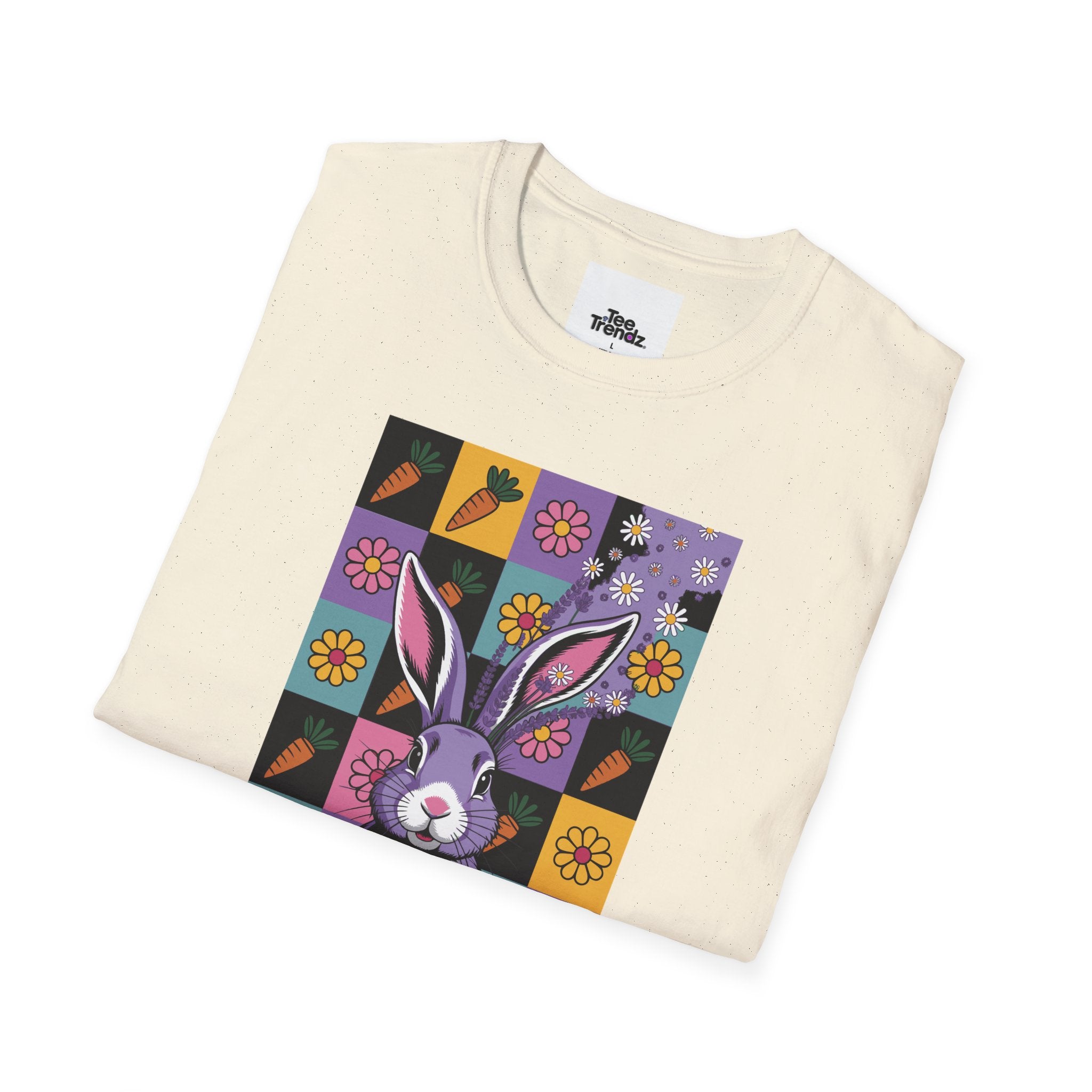 Easter Purple Bunny Art T-Shirt