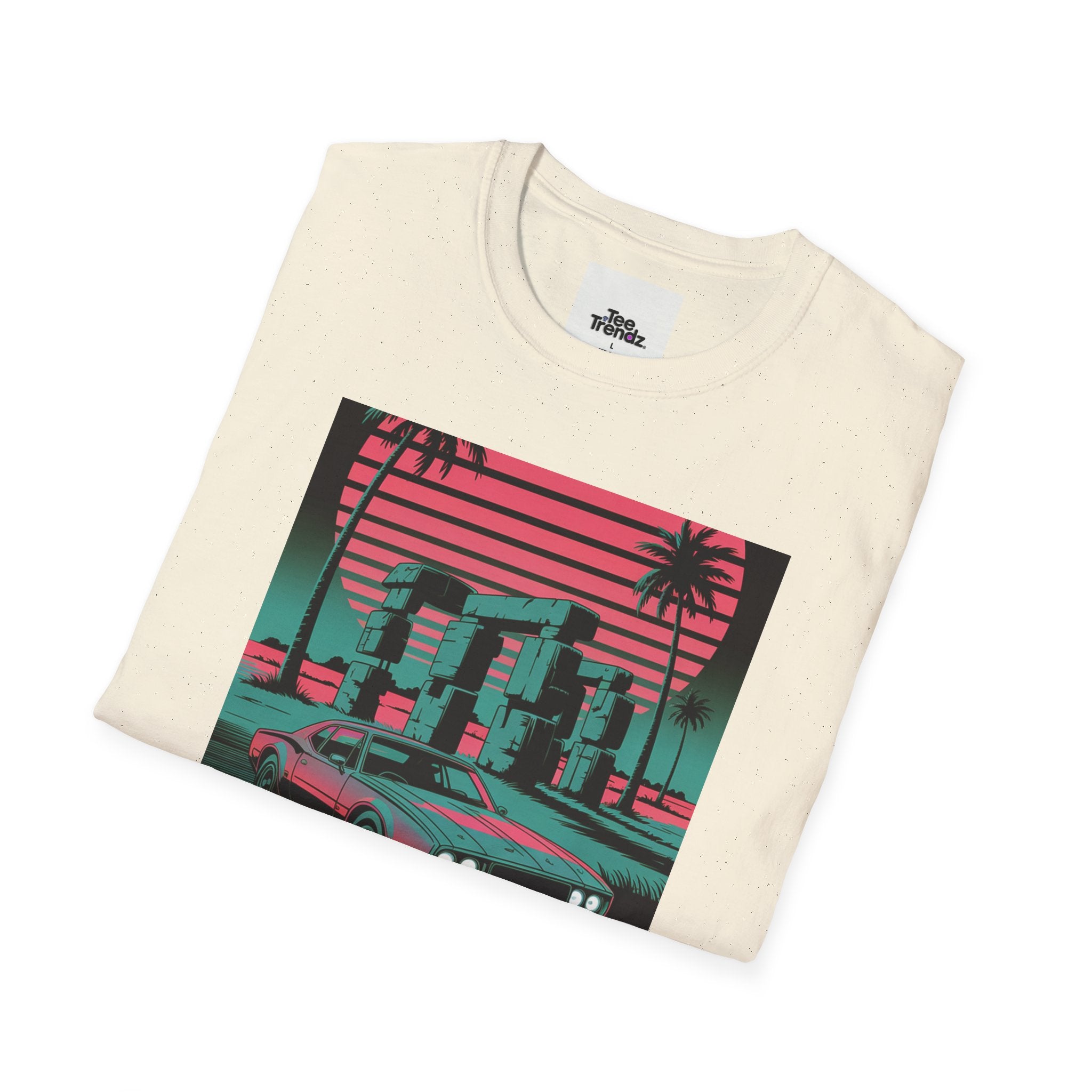 Visit Nebraska Retro T-Shirt — Neon Vintage Roadtrip Poster Design