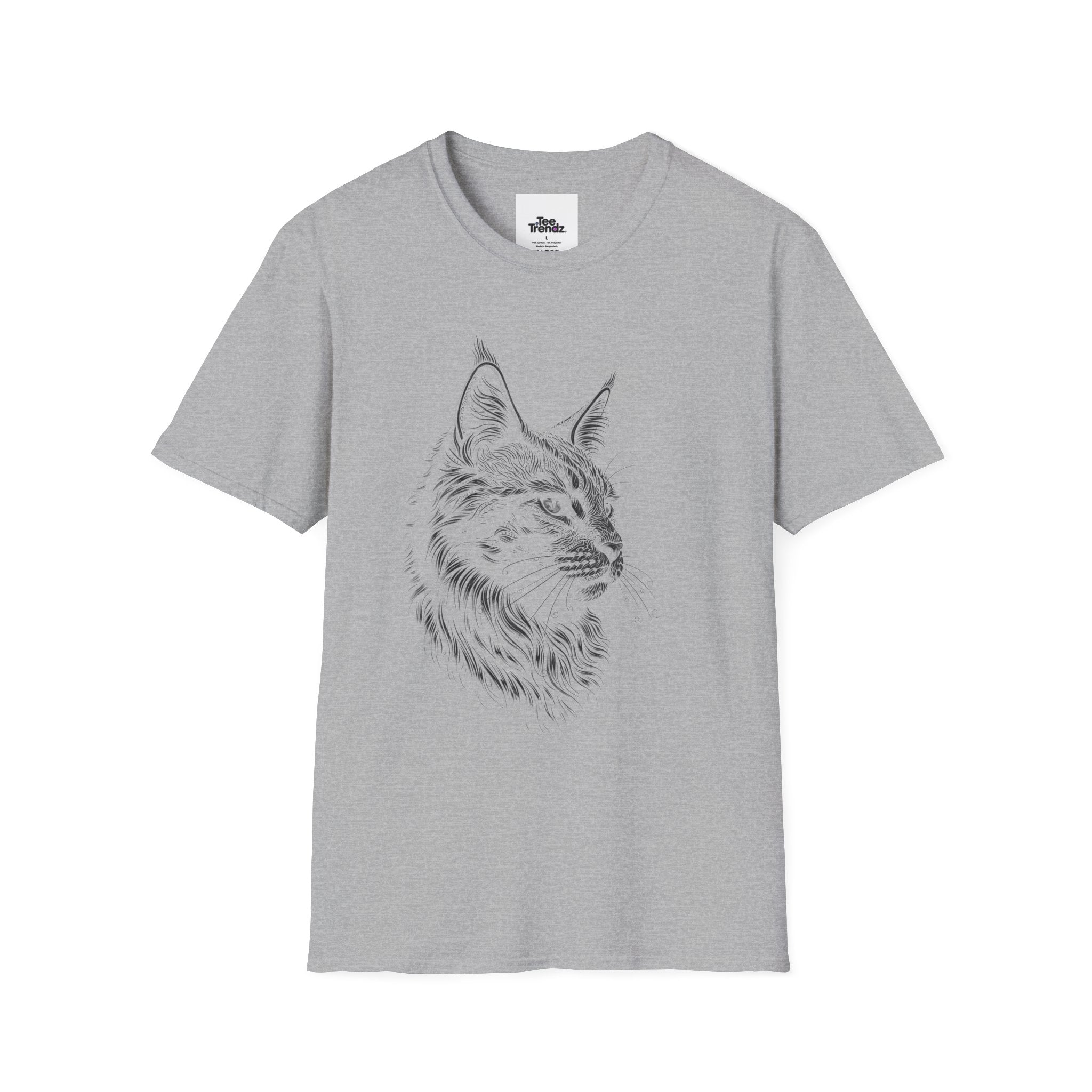 Lynx Sketch T-Shirt — Minimal Wildlife Illustration Tee