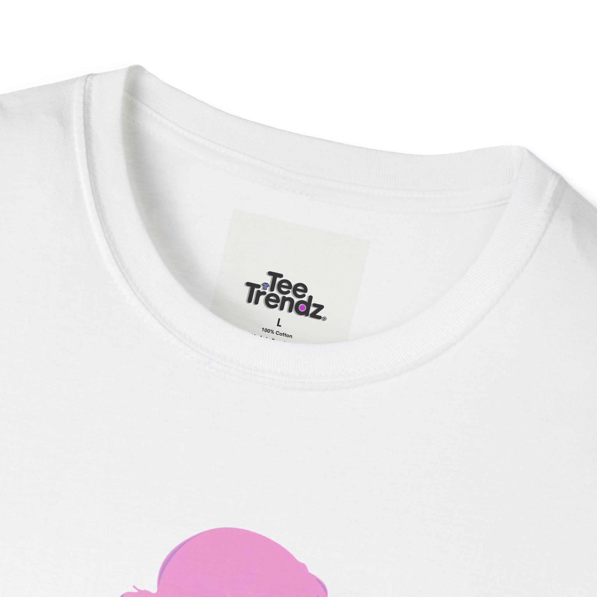 Floral Silhouette Tee — Pink Woman Dress Flower Graphic T-Shirt