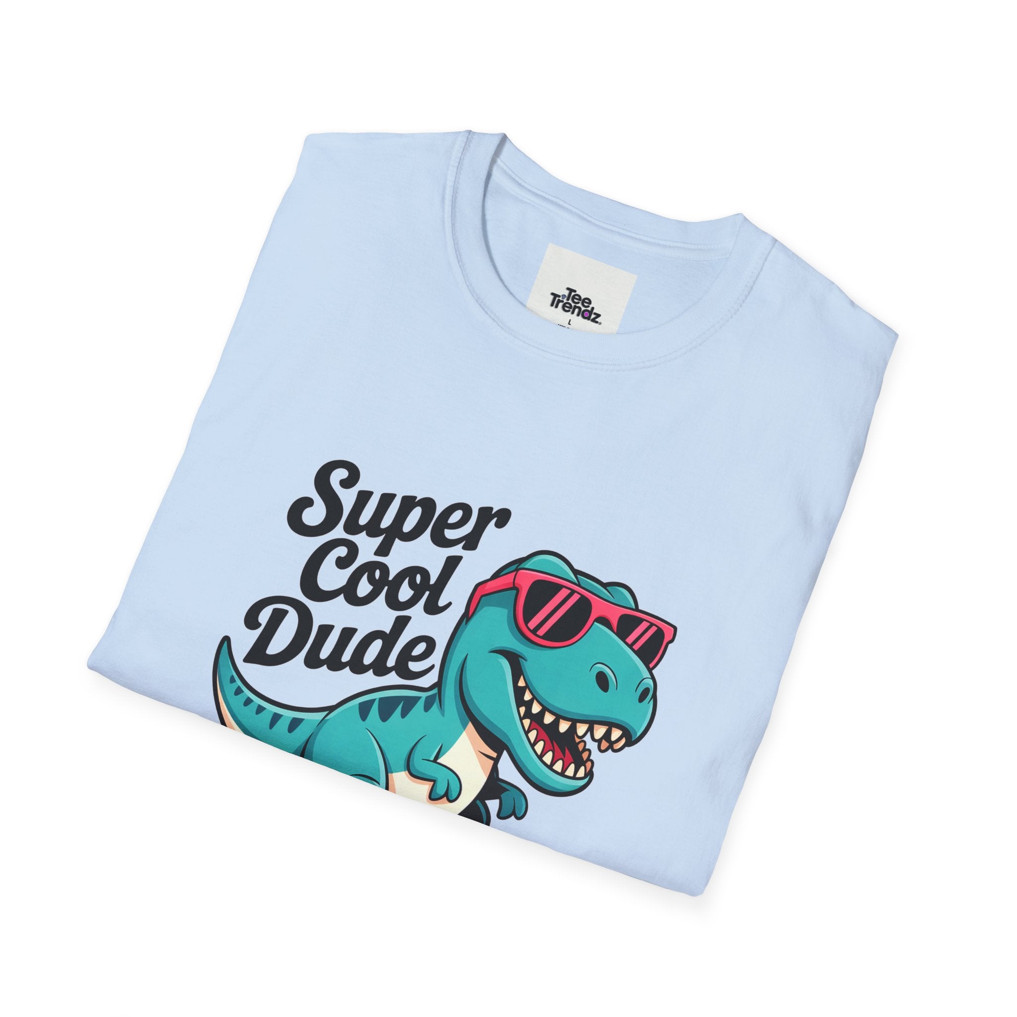 Kids Skateboard T‑Shirt — "Super Cool Dude" Dino Graphic Tee