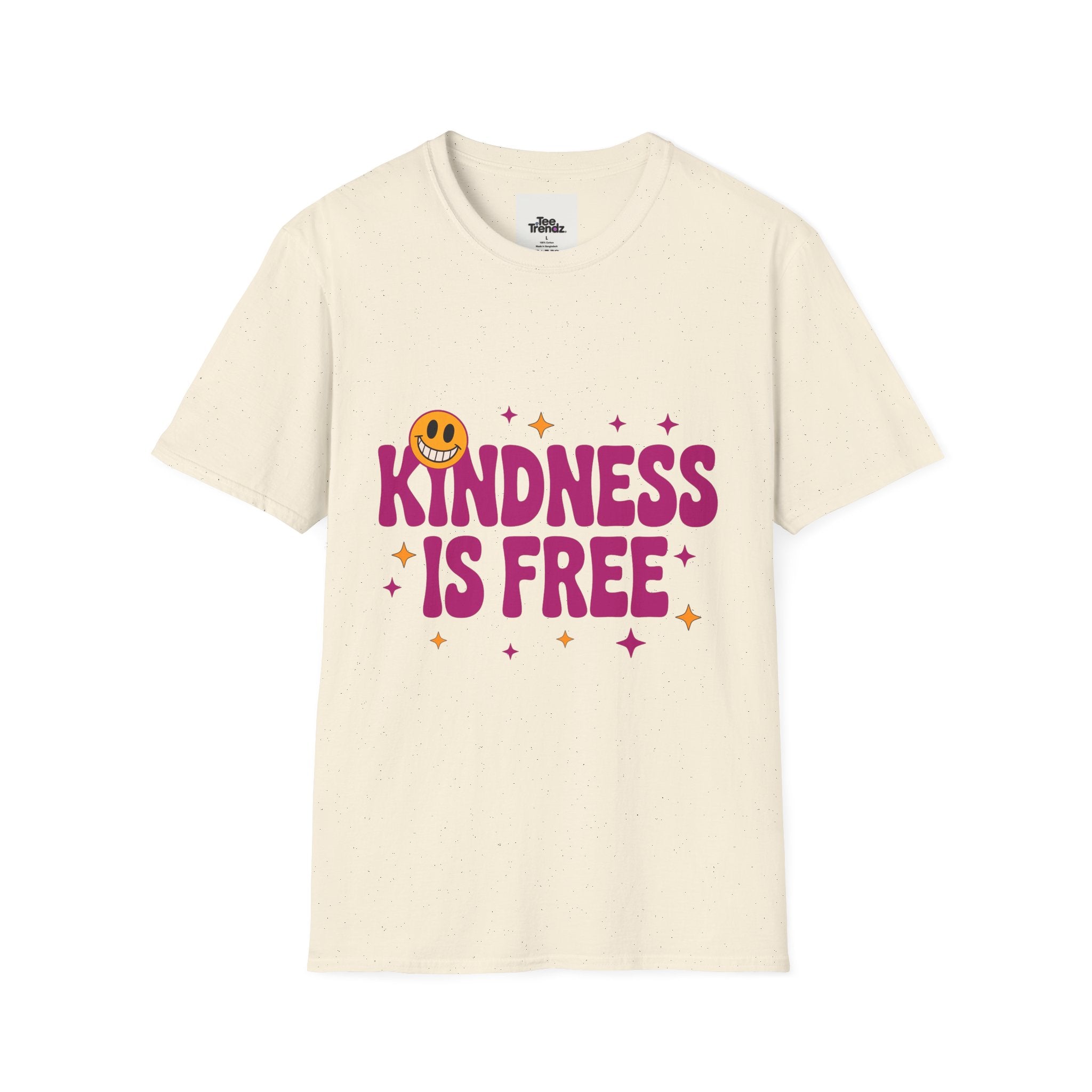 Kindness Is Free T-Shirt — Positive Message Smile Tee