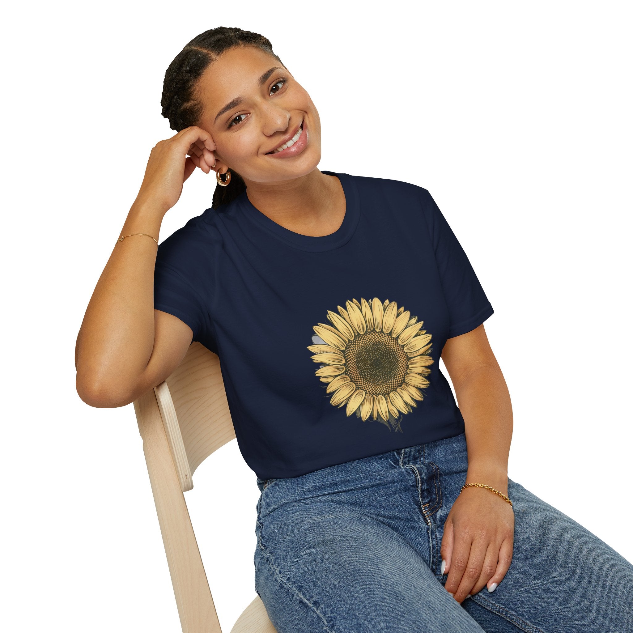 Sunflower Graphic T‑Shirt — Vintage Botanical Floral Tee