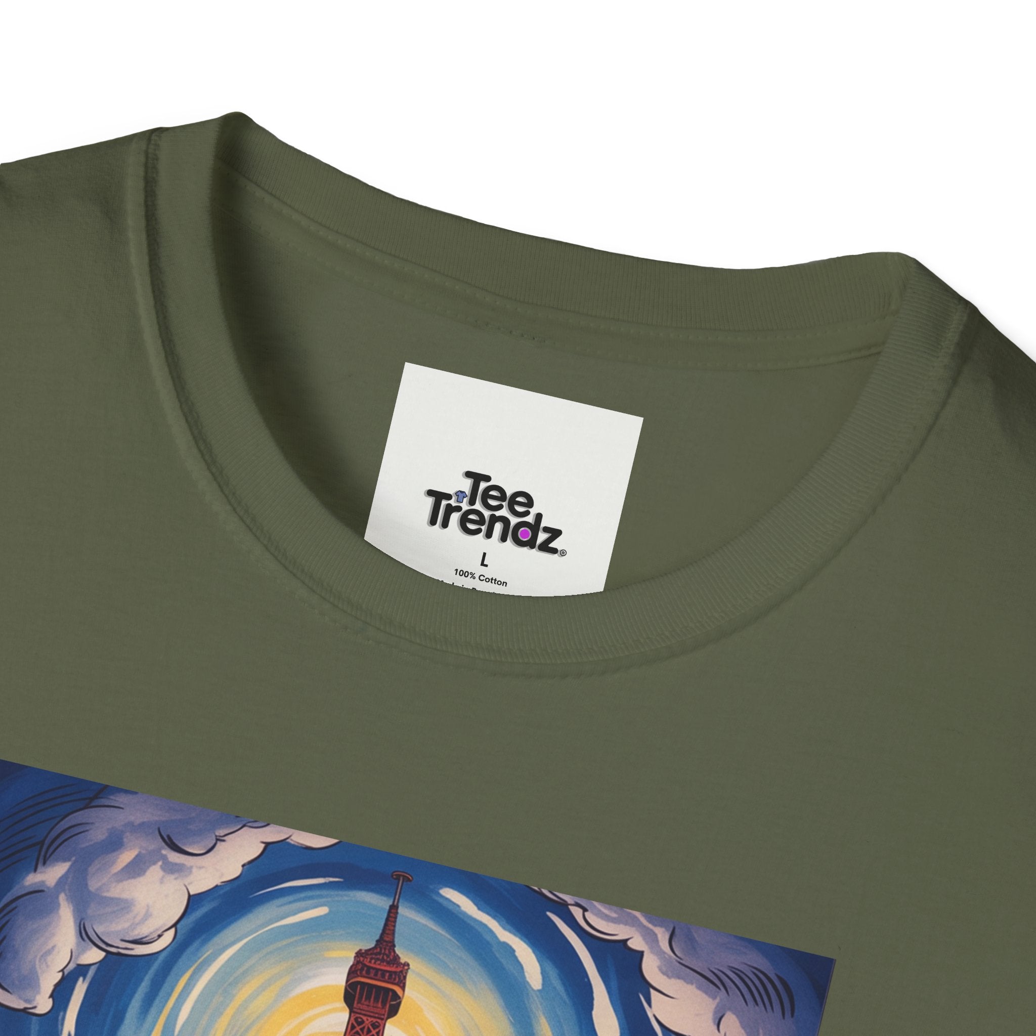 Visit Paris T-Shirt - Vintage Eiffel Tower Travel Poster Tee