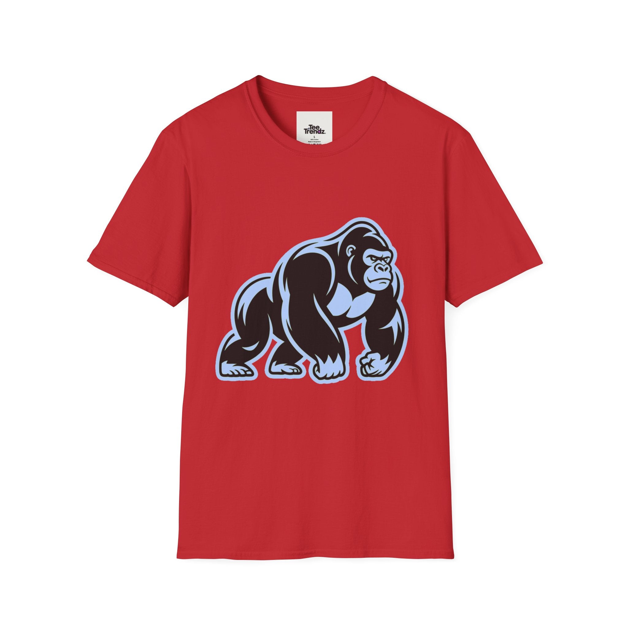 Gorilla Mascot T-Shirt — Bold Blue Ape Graphic Tee