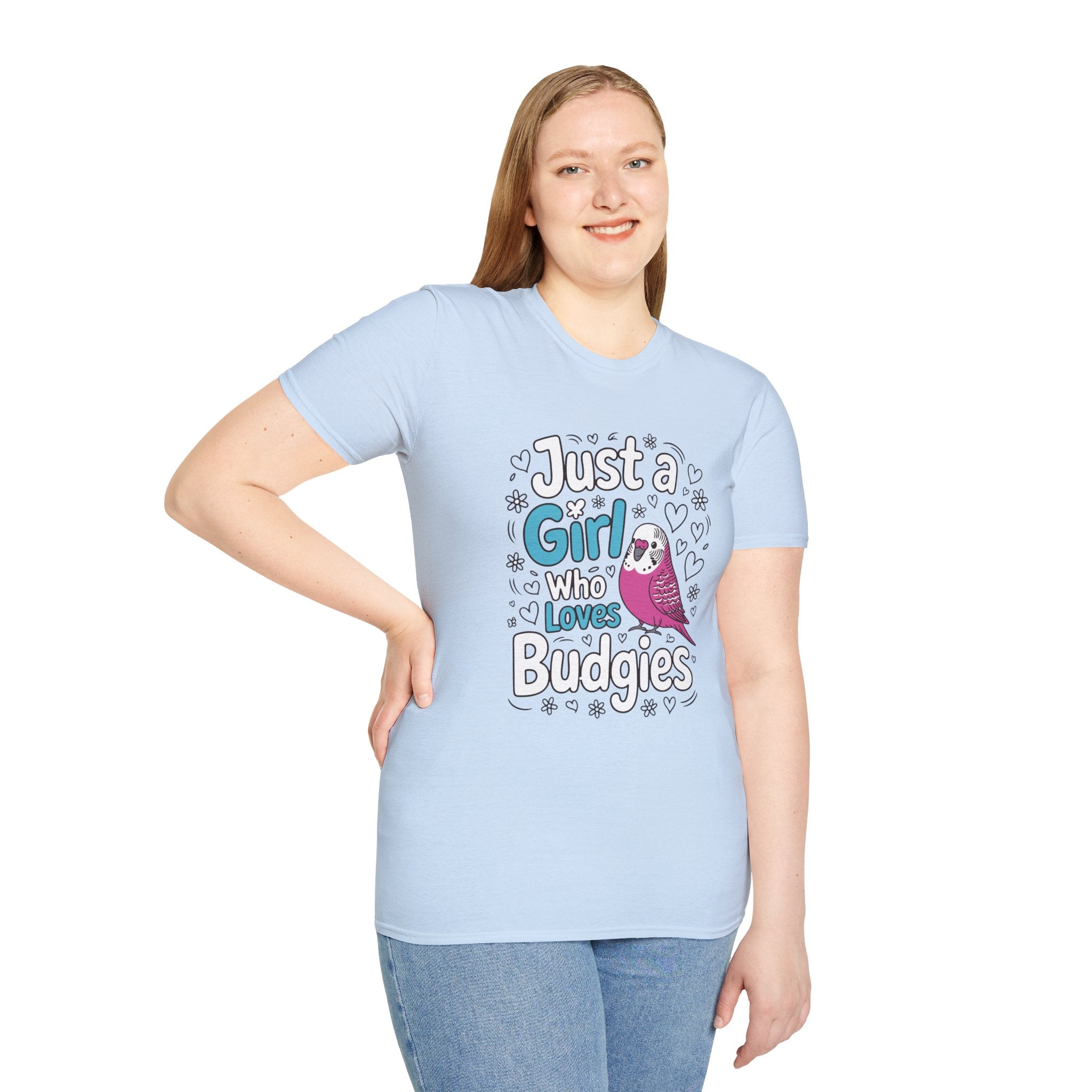Just a Girl Who Loves Budgies T-Shirt – Cute Budgie Parakeet Tee for Bird Lovers