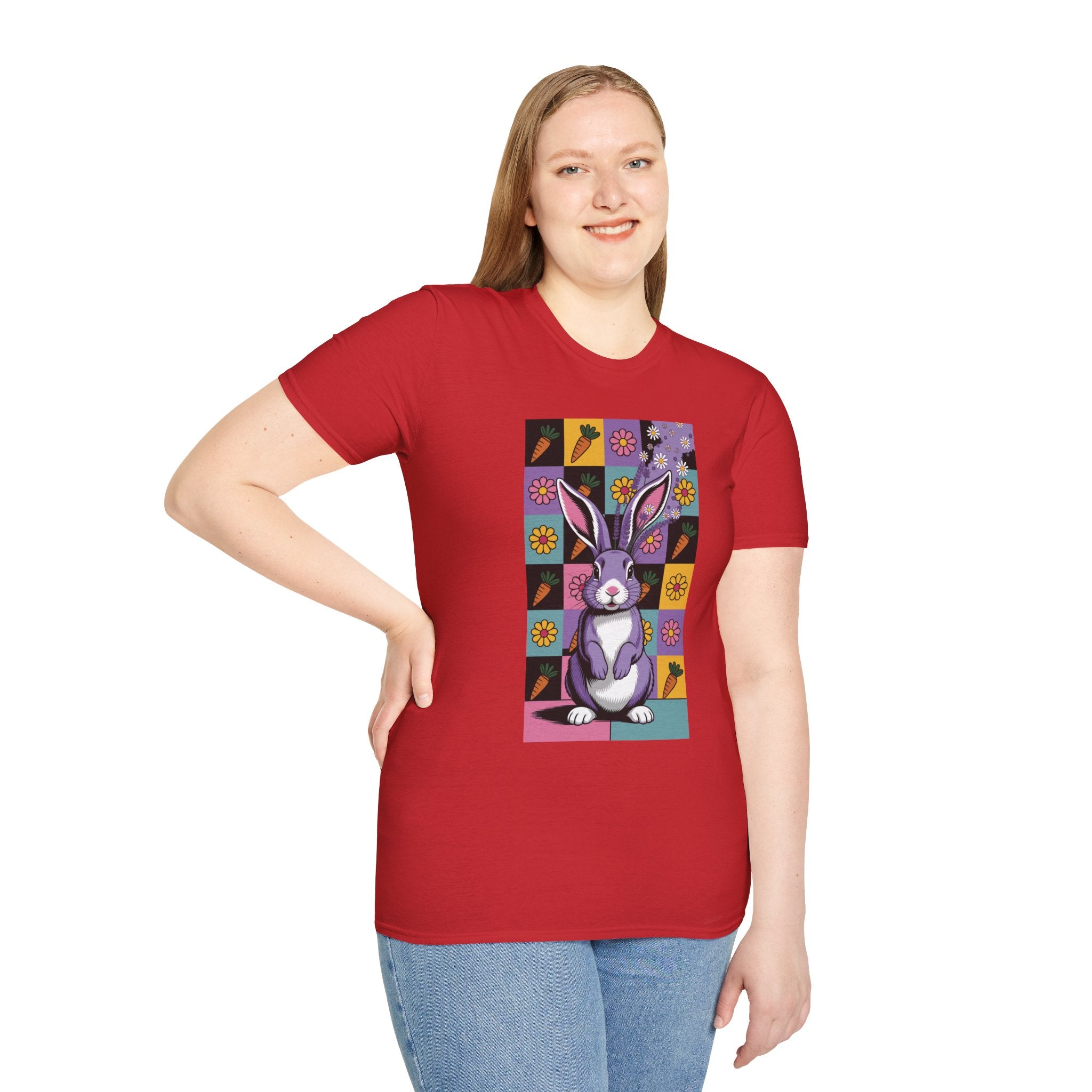 Easter Purple Bunny Art T-Shirt