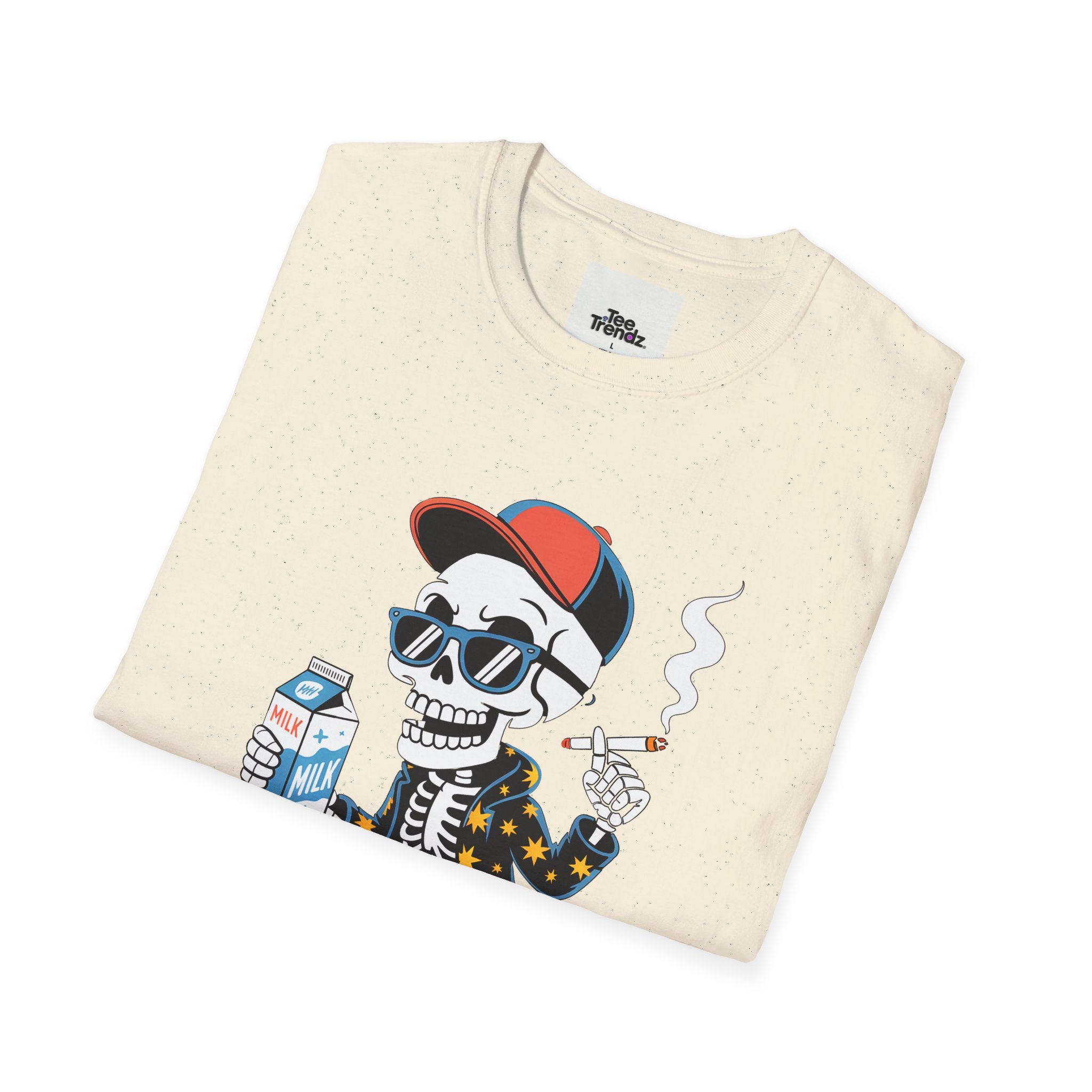 Skateboarding Skeleton Graphic T-Shirt – Cool Retro Streetwear Tee