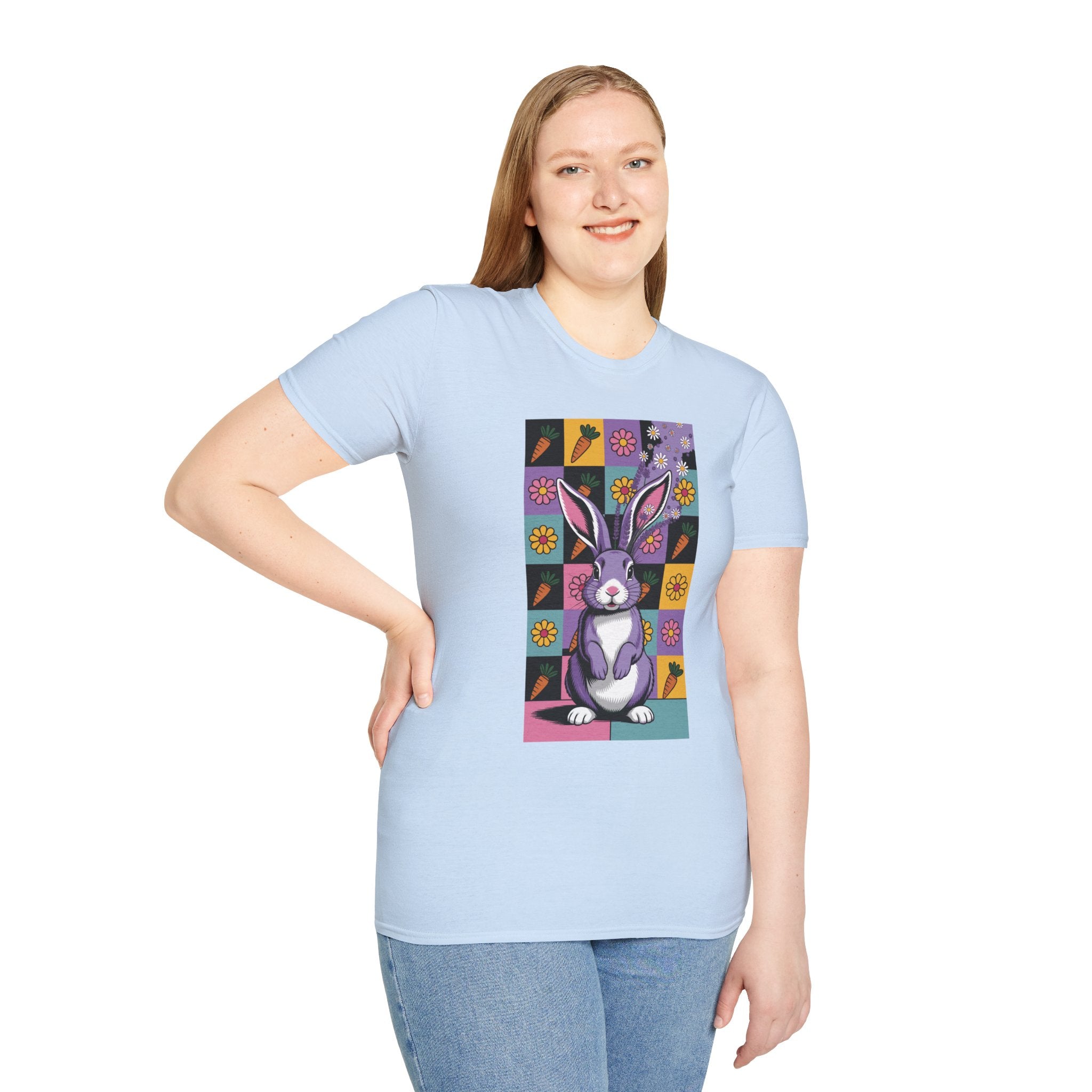 Easter Purple Bunny Art T-Shirt
