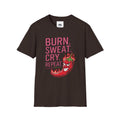 Burn. Sweat. Cry. Repeat. T-Shirt — Spicy Fitness Motivation Tee