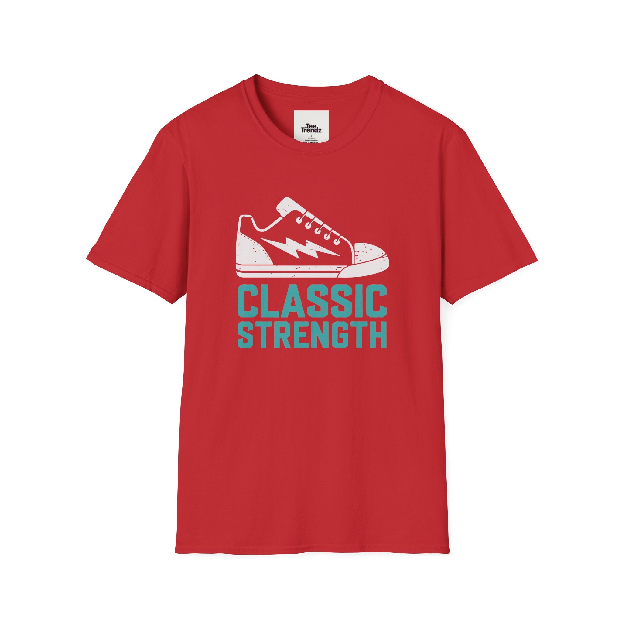 Classic Strength Sneaker T-Shirt — Retro Athletic Tee with 'Classic Strength' Design