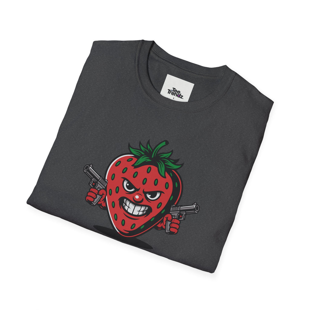 Stroberry Tee – Funny Cartoon Strawberry Graphic T-Shirt (“This Is A Stroberry”)