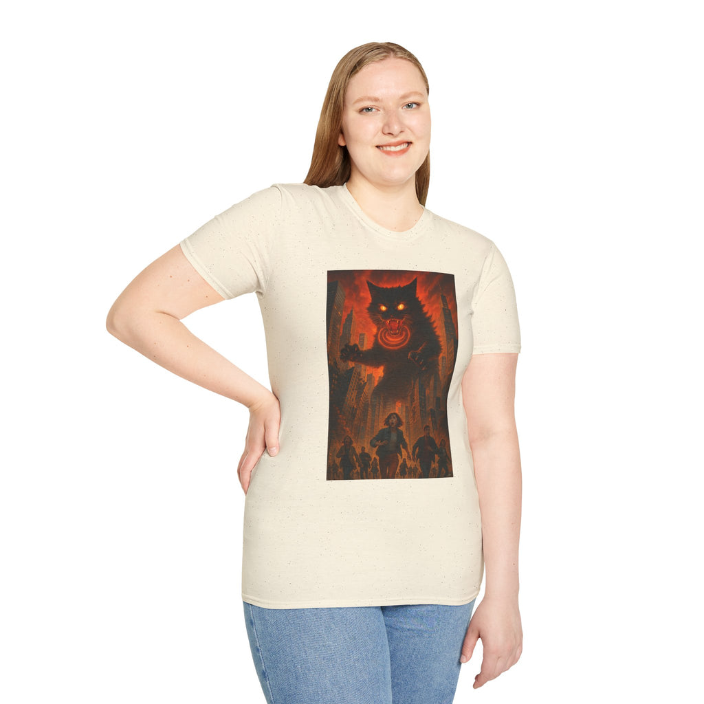 Demon Night T-Shirt — Fiery Monster Illustration Tee