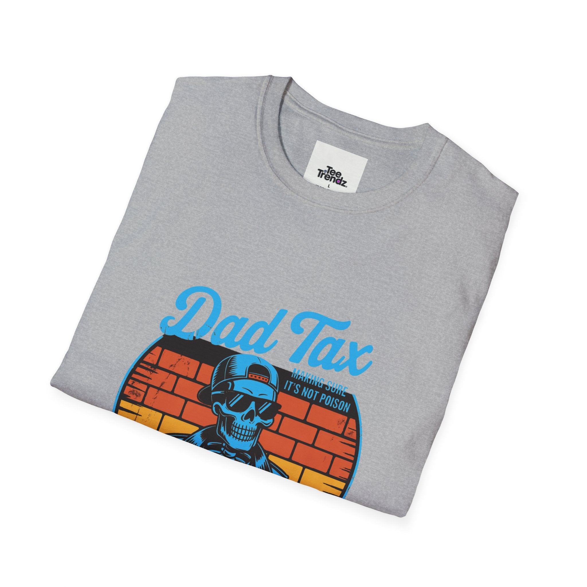 Dad Tax T-Shirt – Retro Skull Dad with Popcorn Graphic, Funny Father’s Day Gift