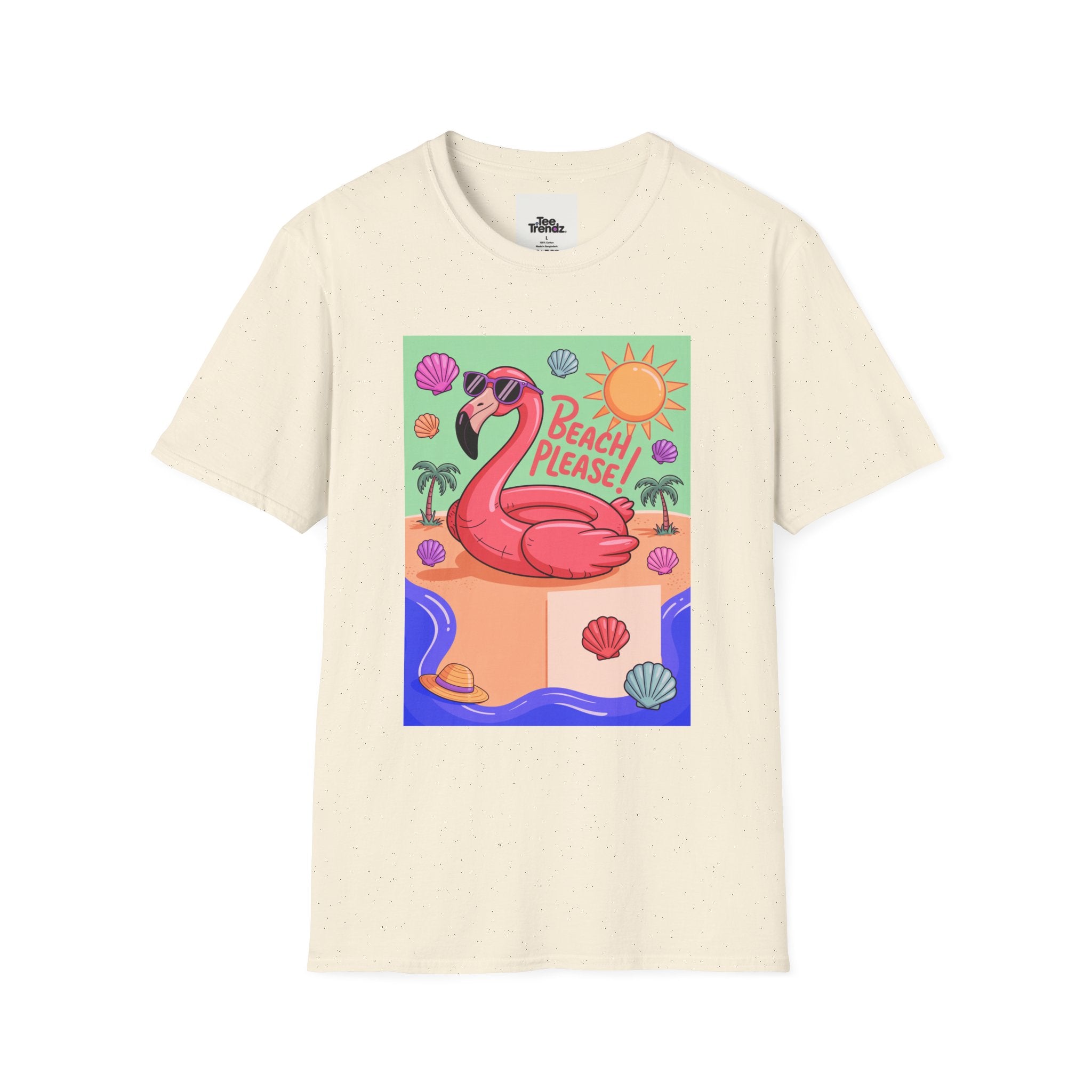 Beach Please Flamingo T-Shirt
