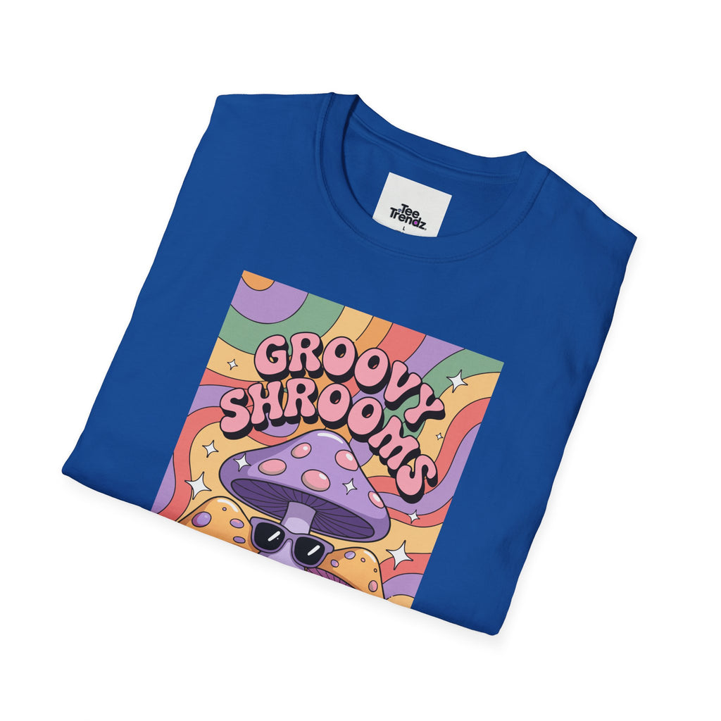Groovy Shrooms T-Shirt – Retro Psychedelic Mushroom Tee