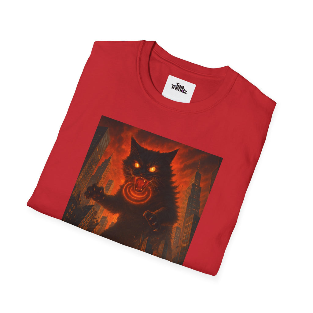 Demon Night T-Shirt — Fiery Monster Illustration Tee