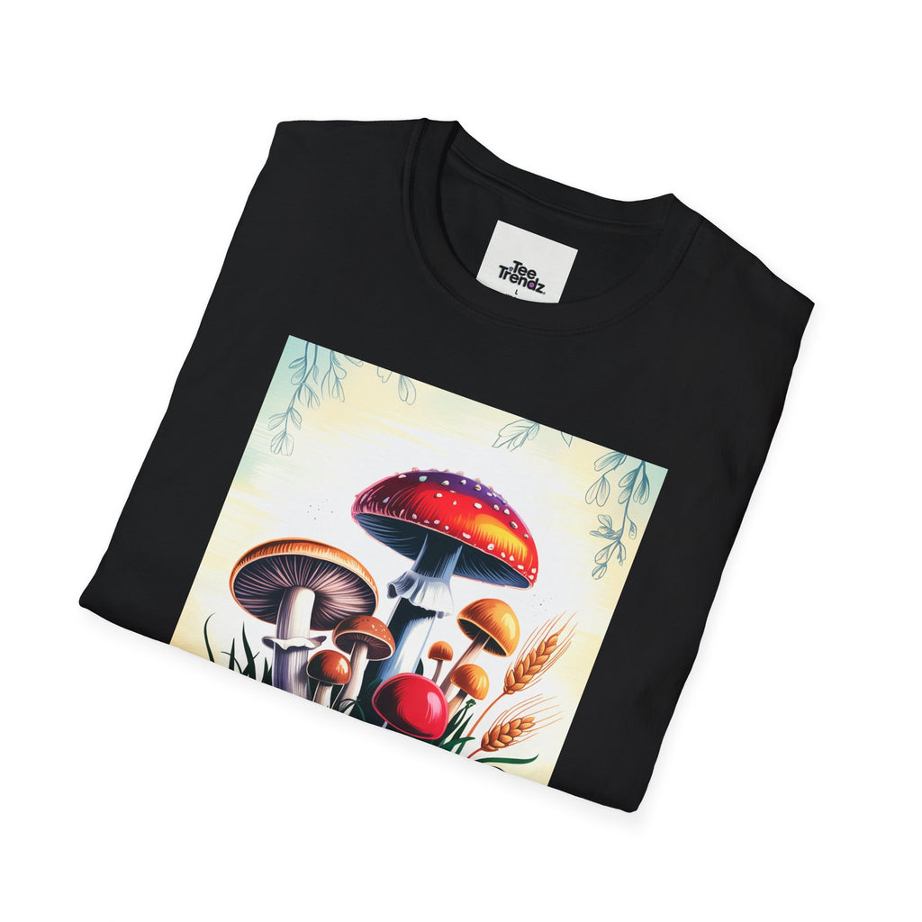 Mushroom Garden T-Shirt — Vintage Botanical Fungi Illustration