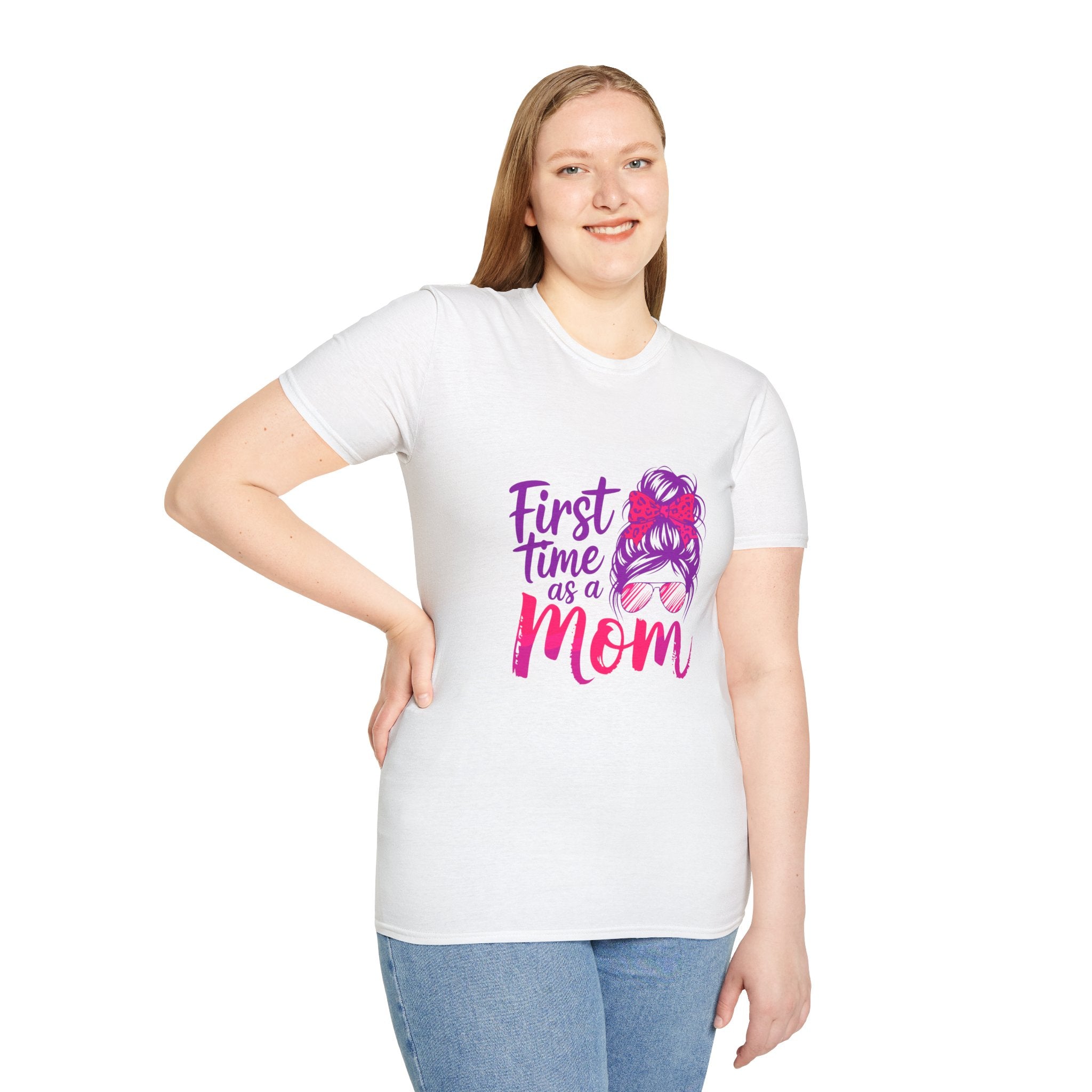 First Time as a Mom T-Shirt — New Mom Gift, Cute Mom Life Tee