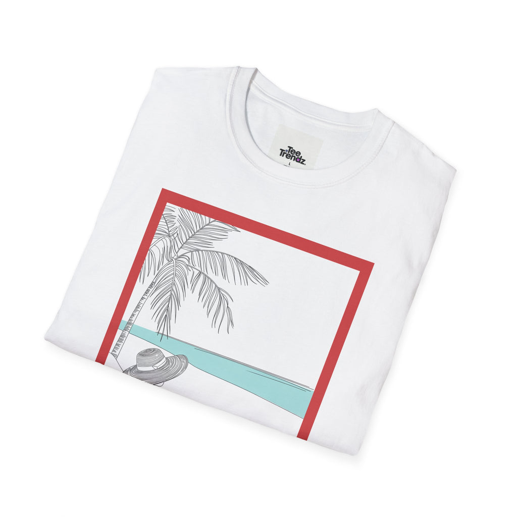 Summer Beach Graphic T-Shirt — 'SUMMER' Retro Palm & Relaxation Design