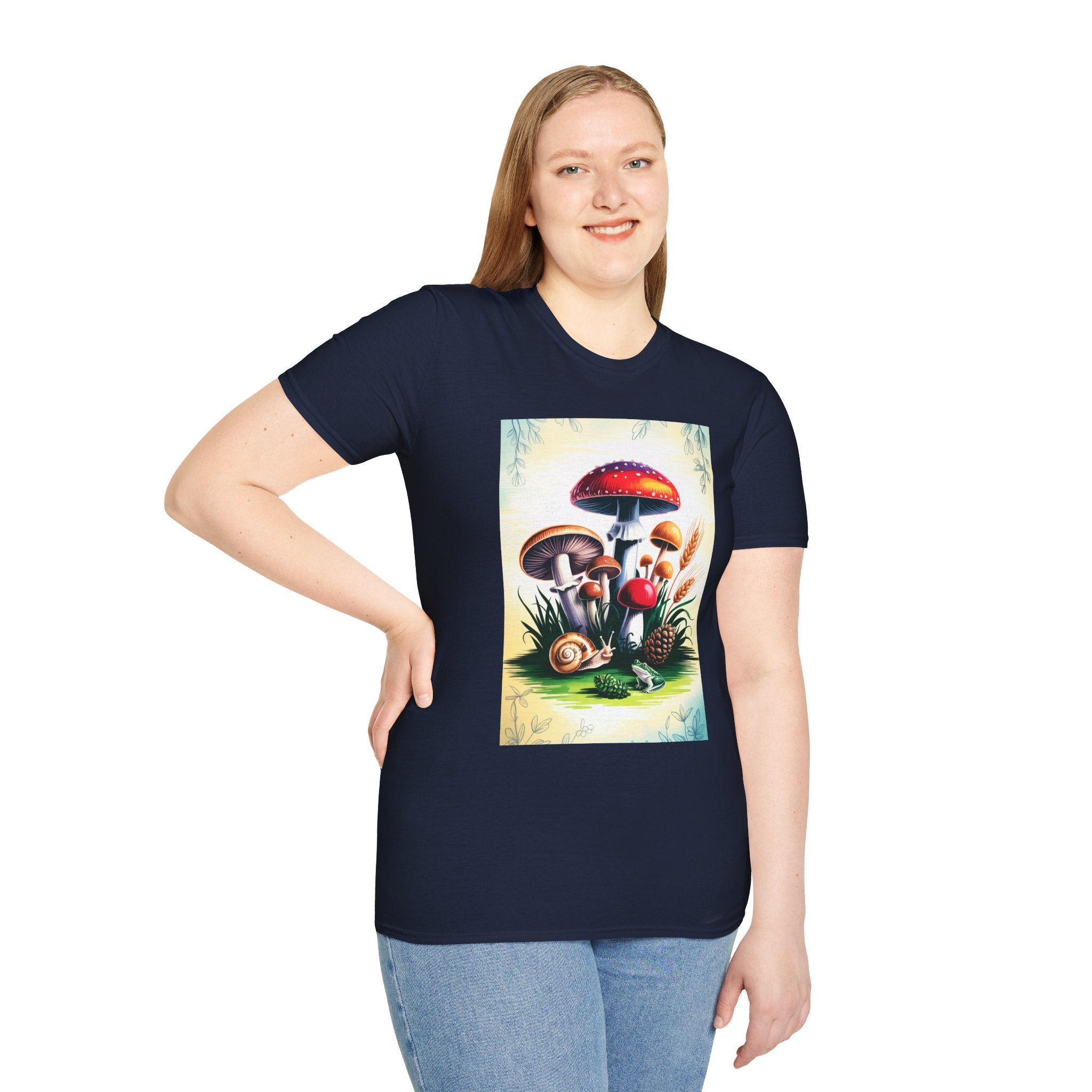 Mushroom Garden T-Shirt — Vintage Botanical Fungi Illustration