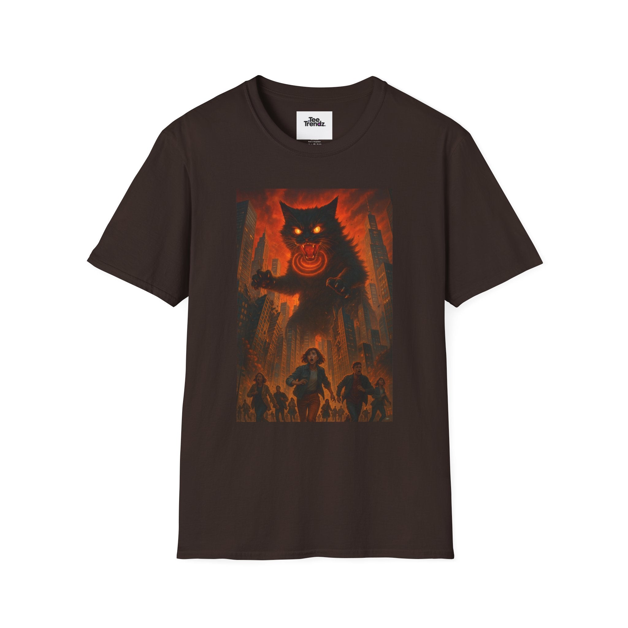 Demon Night T-Shirt — Fiery Monster Illustration Tee