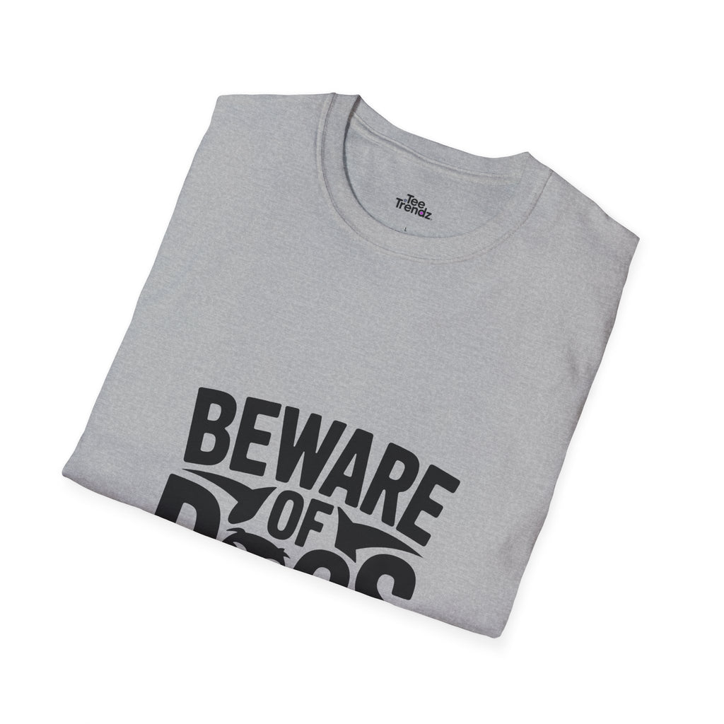 Beware of Dogs T-Shirt — Funny Bulldog Graphic Tee for Dog Lovers