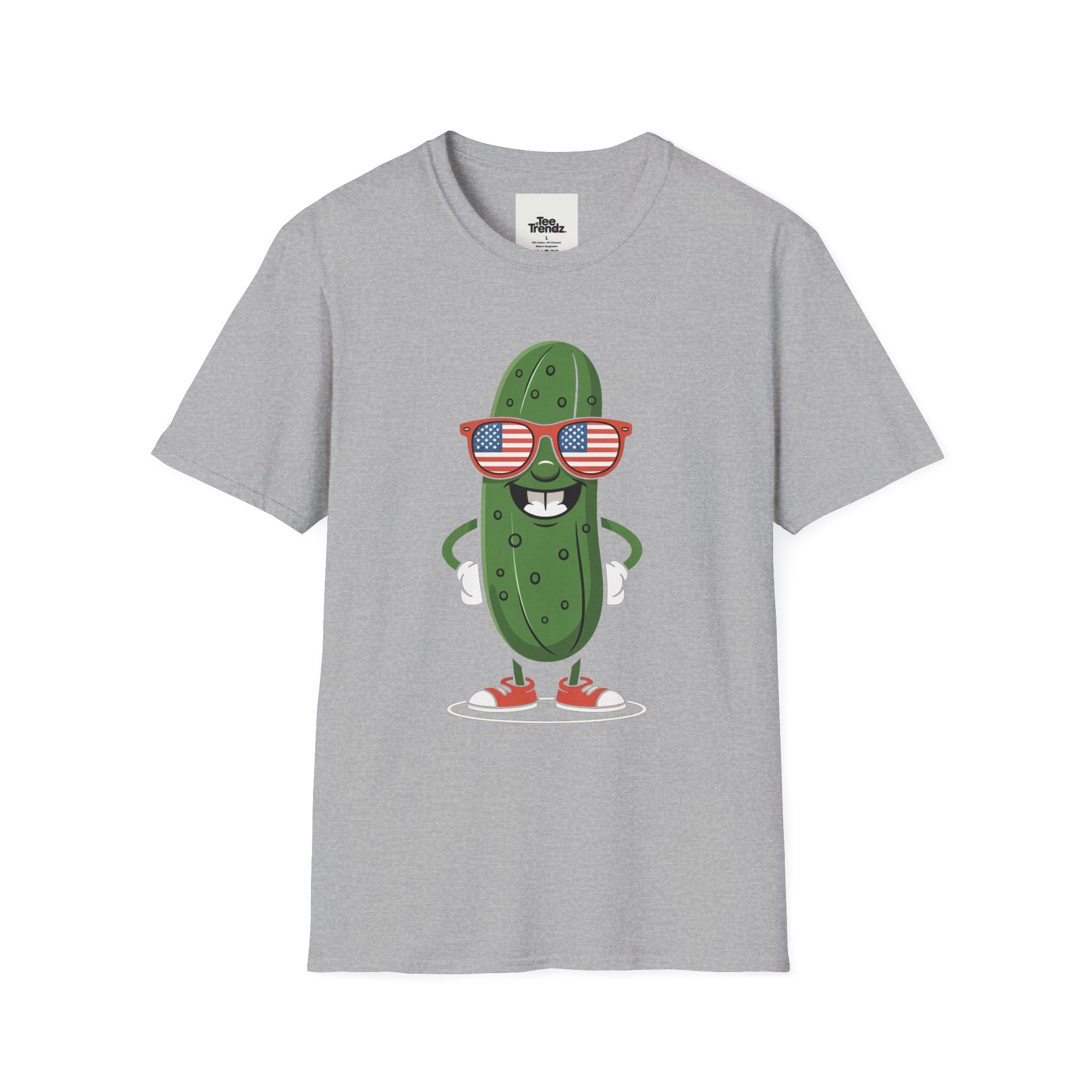 Patriotic Pickle T-Shirt — Cool Pickle with USA Sunglasses