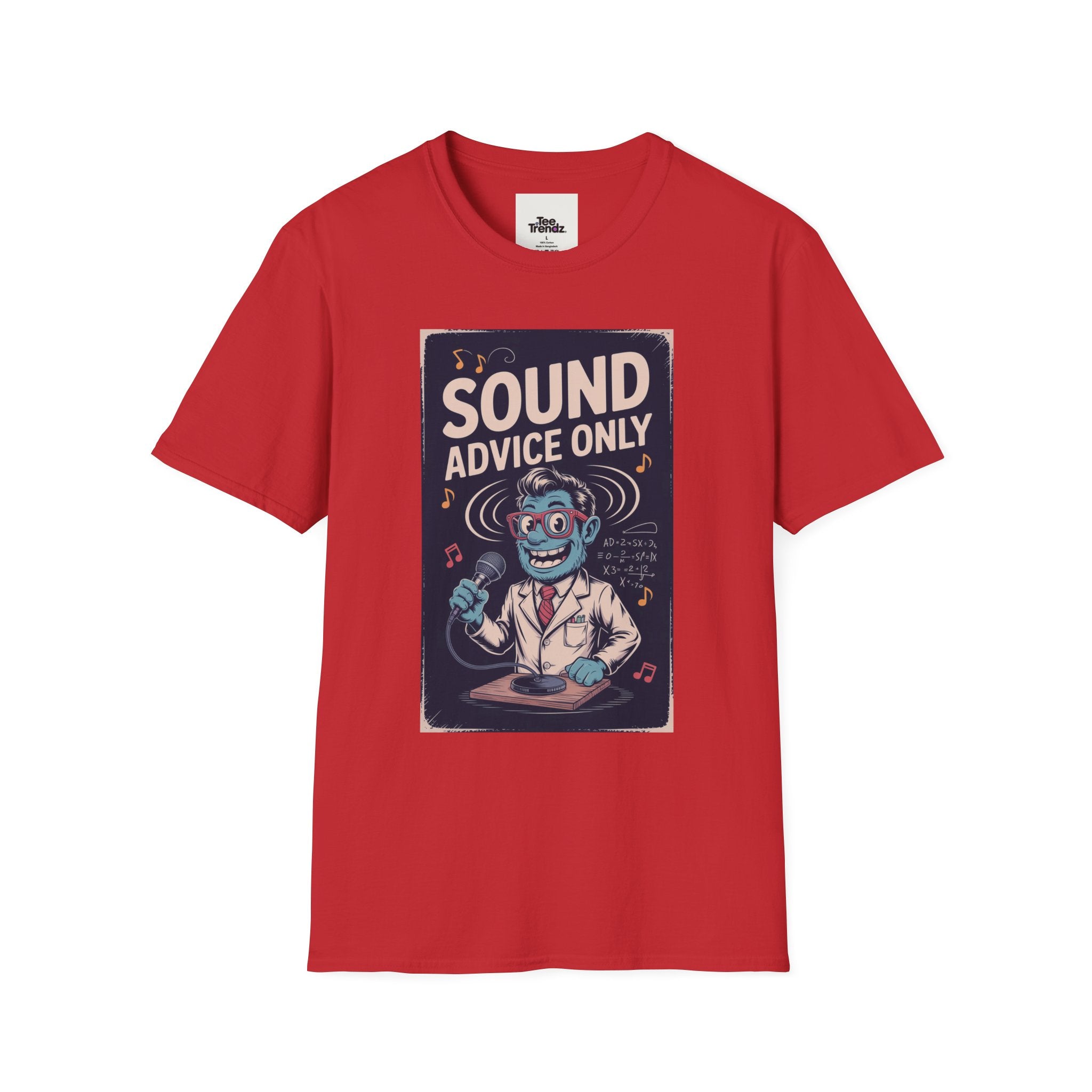 Sound Advice Only T-Shirt — Retro Cartoon Monkey Therapist Graphic Tee
