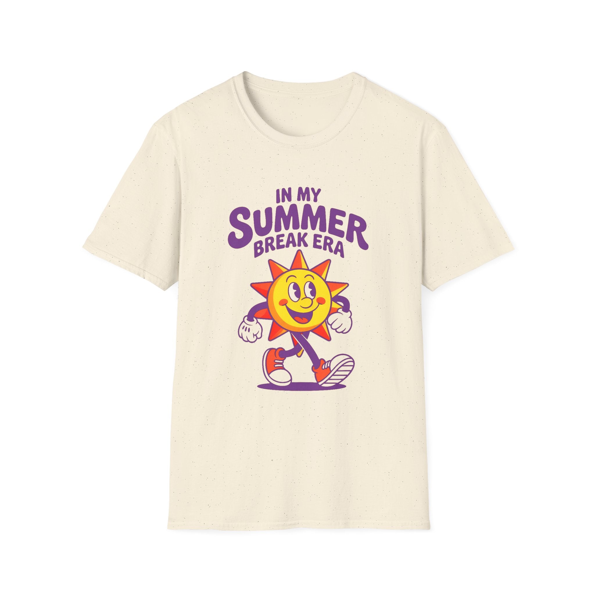 Summer Break Era T‑Shirt – Retro Smiling Sun Graphic