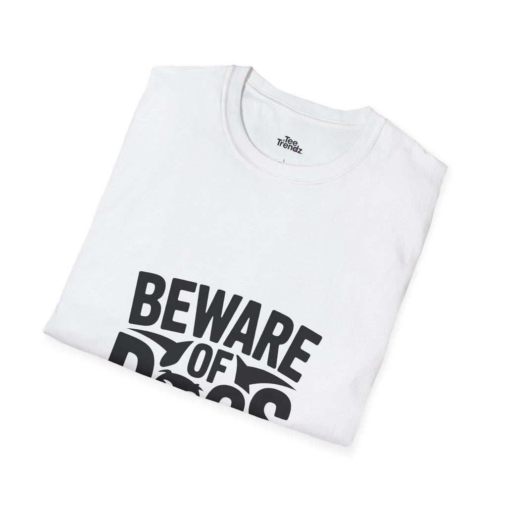 Beware of Dogs T-Shirt — Funny Bulldog Graphic Tee for Dog Lovers