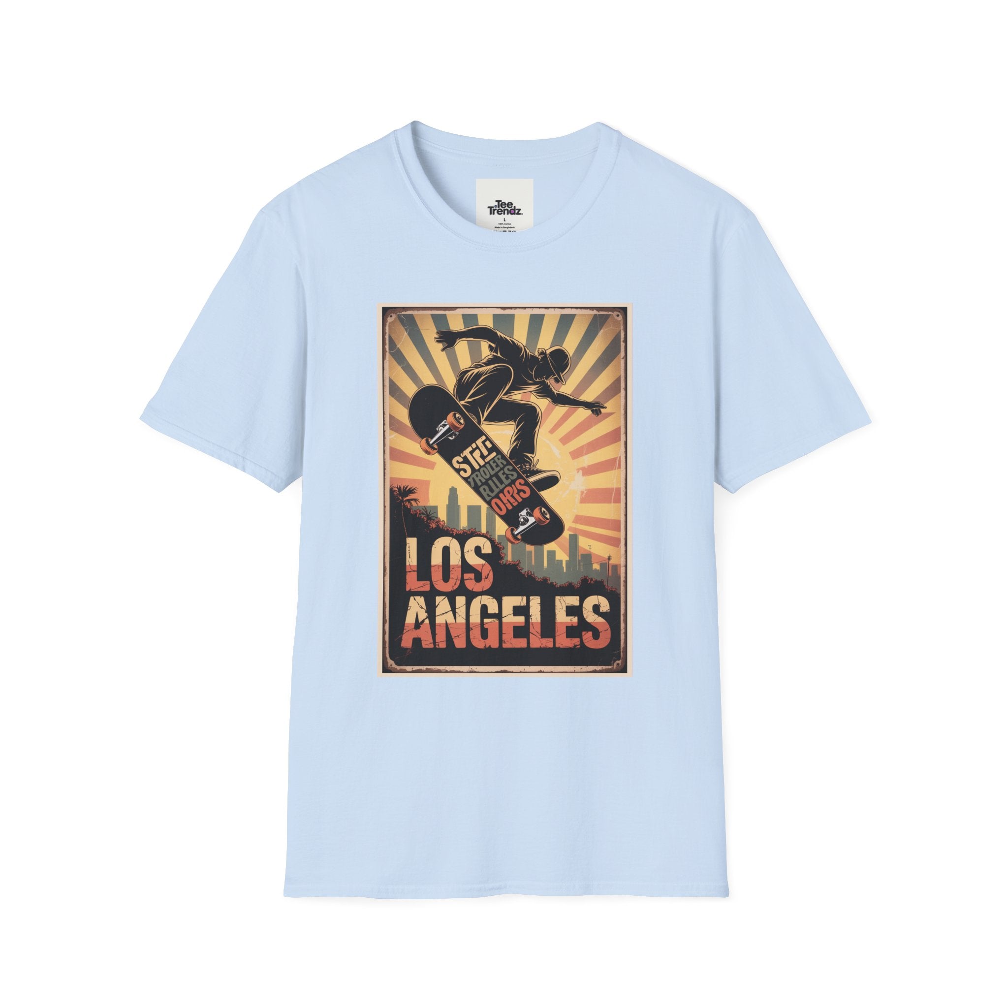 Los Angeles Skateboard Vintage Poster T-Shirt