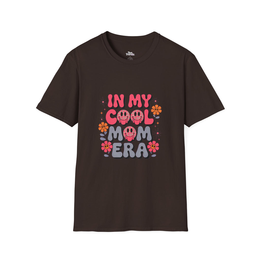 T-Shirt — "In My Cool Mom Era" Retro Floral Graphic Tee
