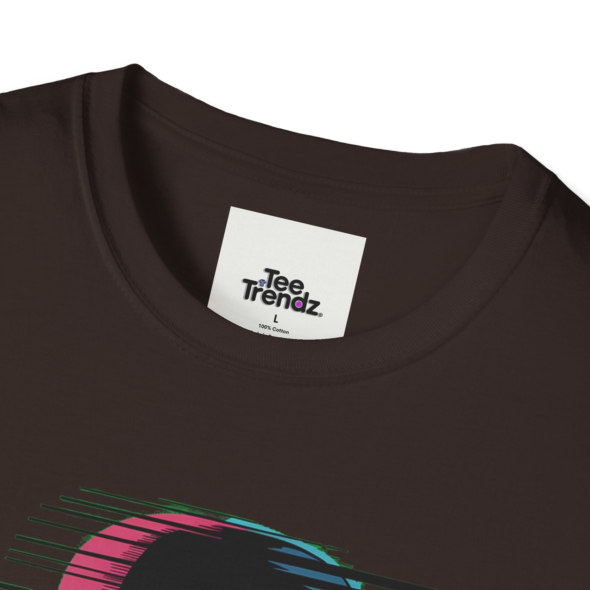 Glitch Kid Graphic T-Shirt — Retro Neon Horror Cute Tee
