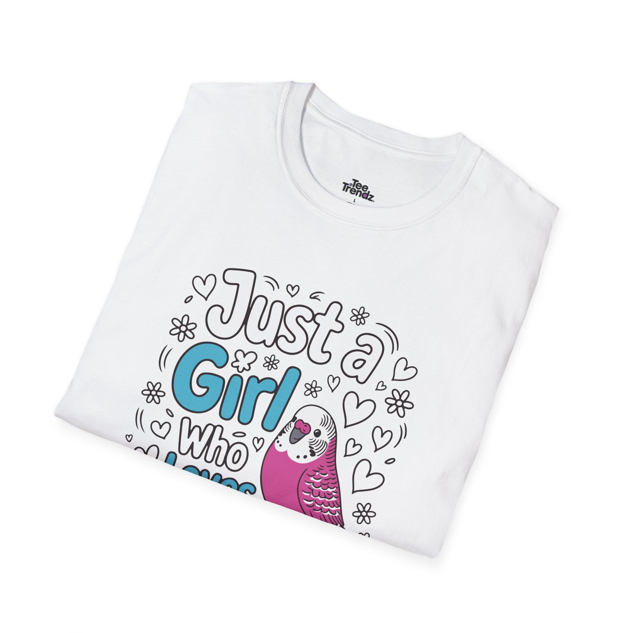 Just a Girl Who Loves Budgies T-Shirt – Cute Budgie Parakeet Tee for Bird Lovers
