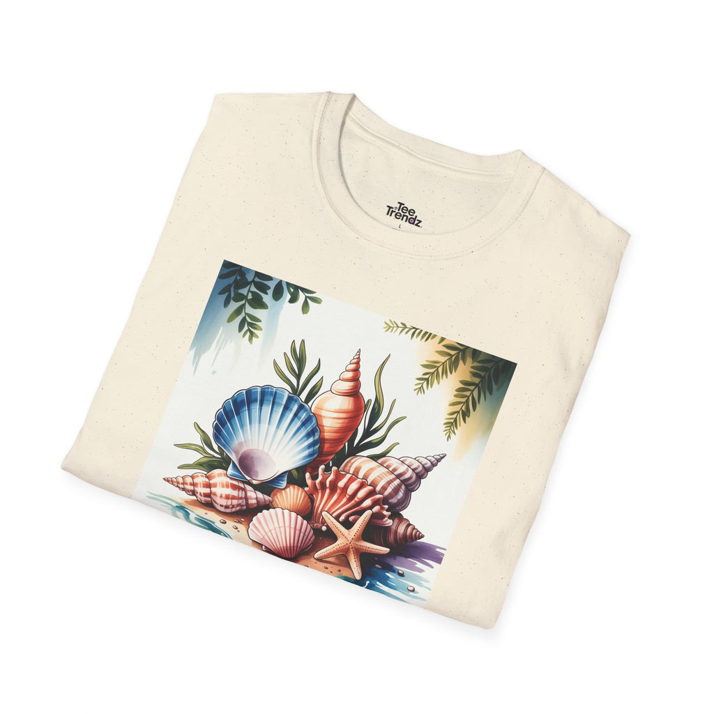 Sea Is Calling T-Shirt — Beach Shells Coastal Graphic Tee