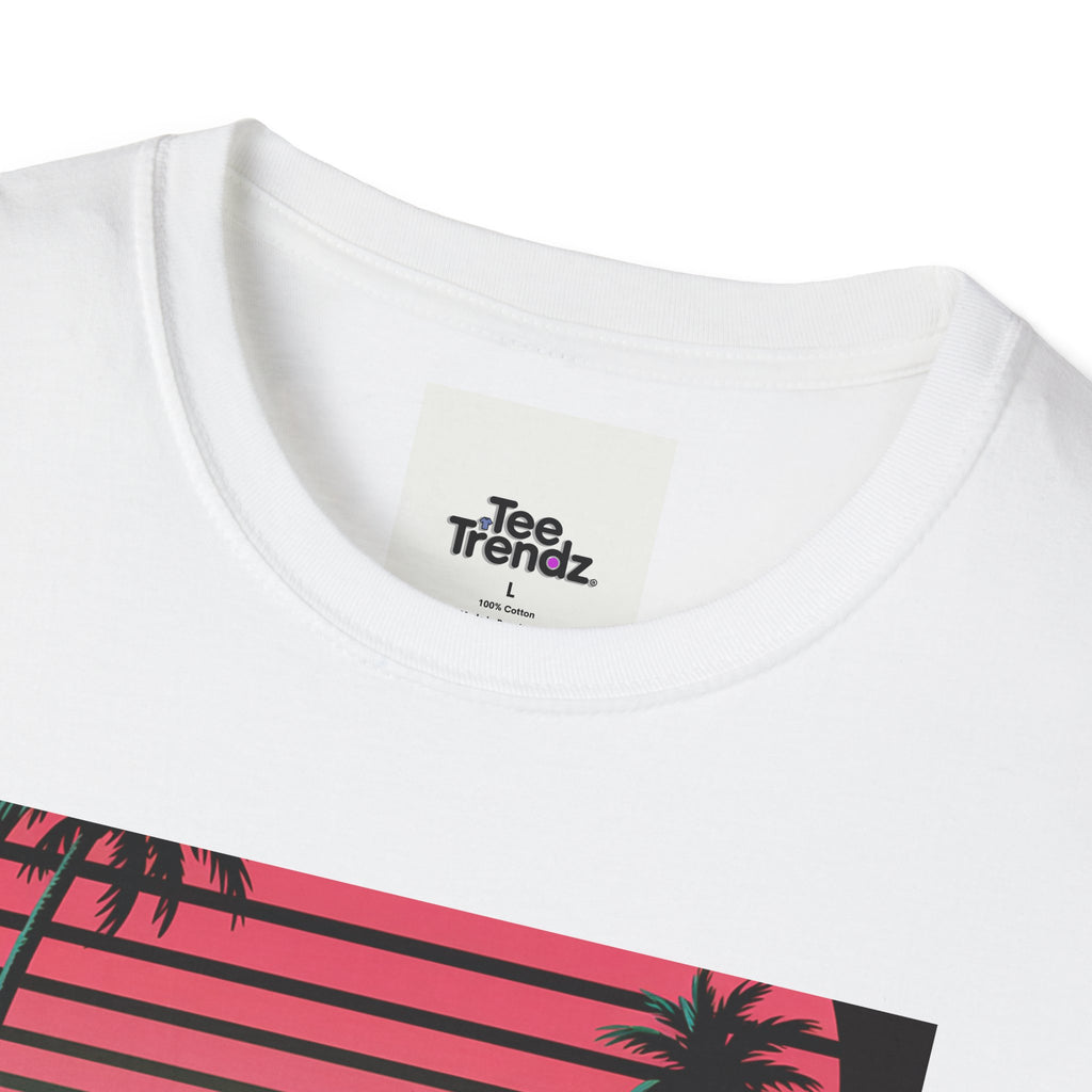 Visit Nebraska Retro T-Shirt — Neon Vintage Roadtrip Poster Design