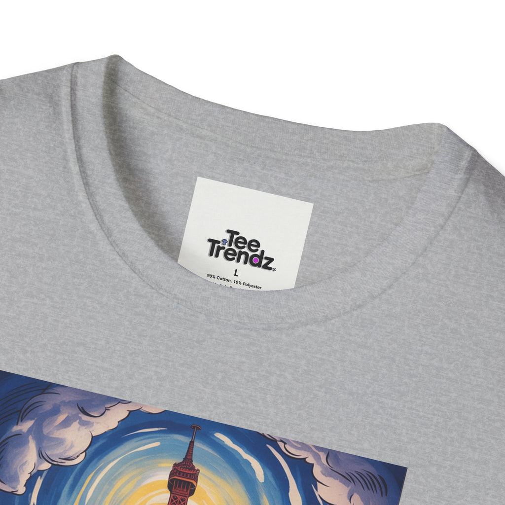 Visit Paris T-Shirt - Vintage Eiffel Tower Travel Poster Tee