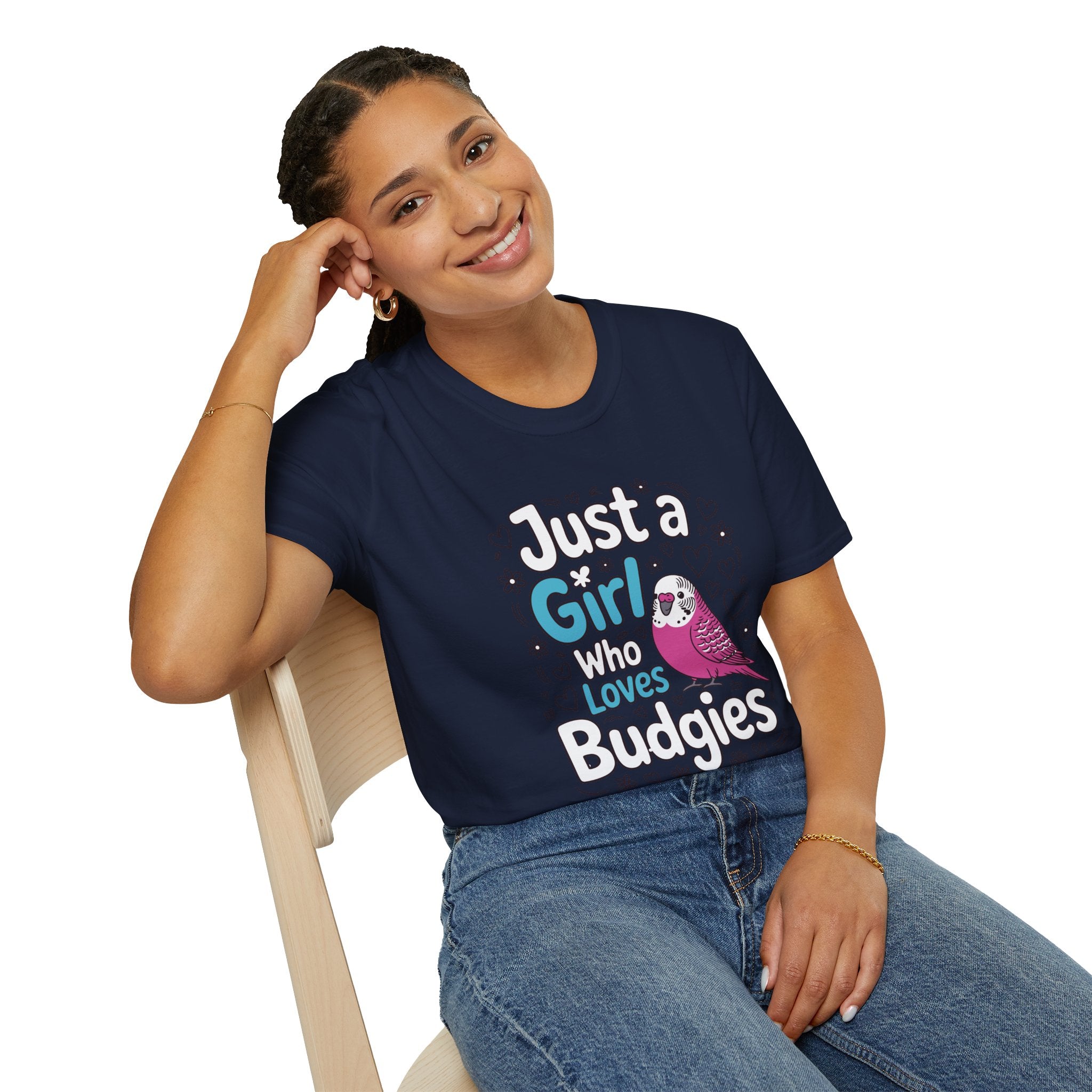 Just a Girl Who Loves Budgies T-Shirt – Cute Budgie Parakeet Tee for Bird Lovers
