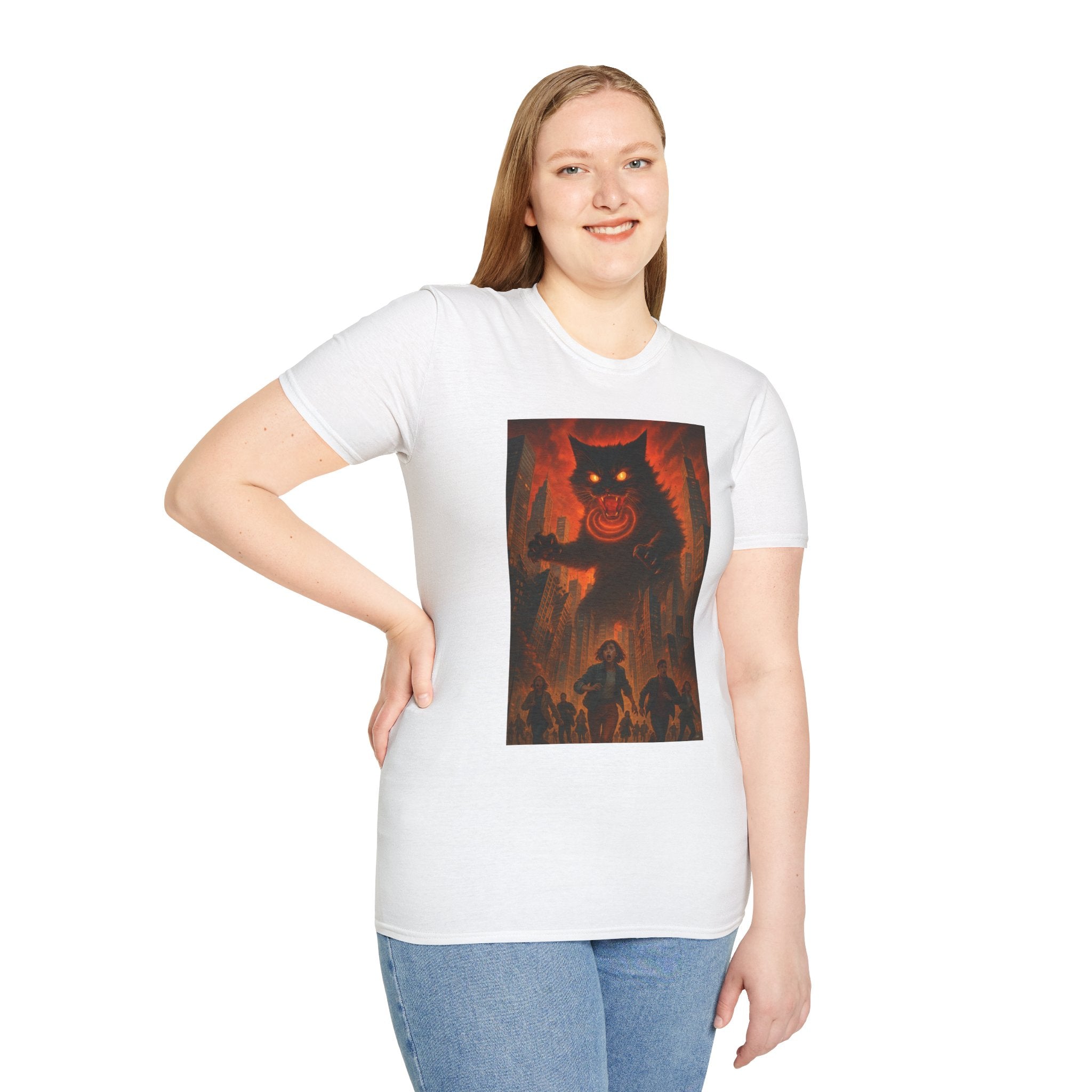Demon Night T-Shirt — Fiery Monster Illustration Tee