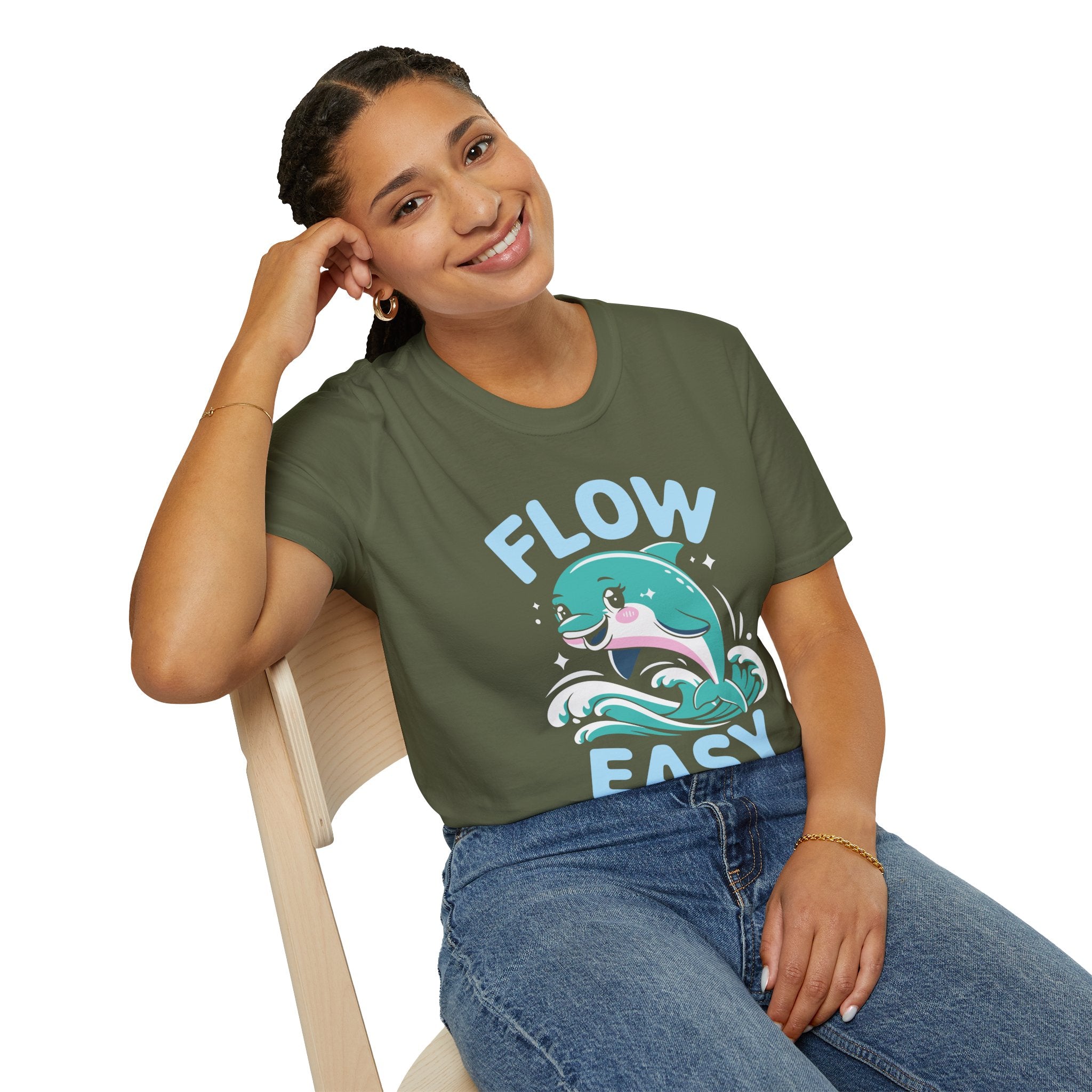 Flow Easy Dolphin T-Shirt — Cute Sea Life Graphic Tee