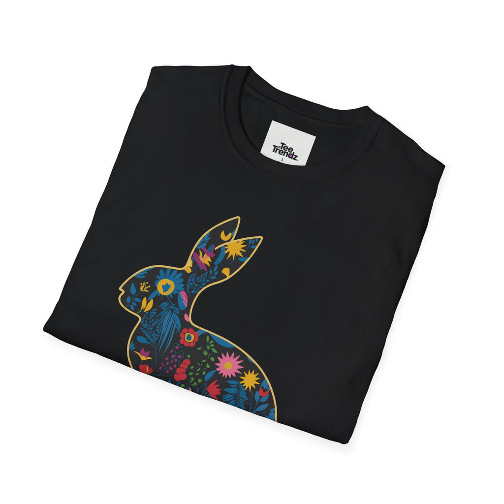 Floral Silhouette Rabbit T-Shirt