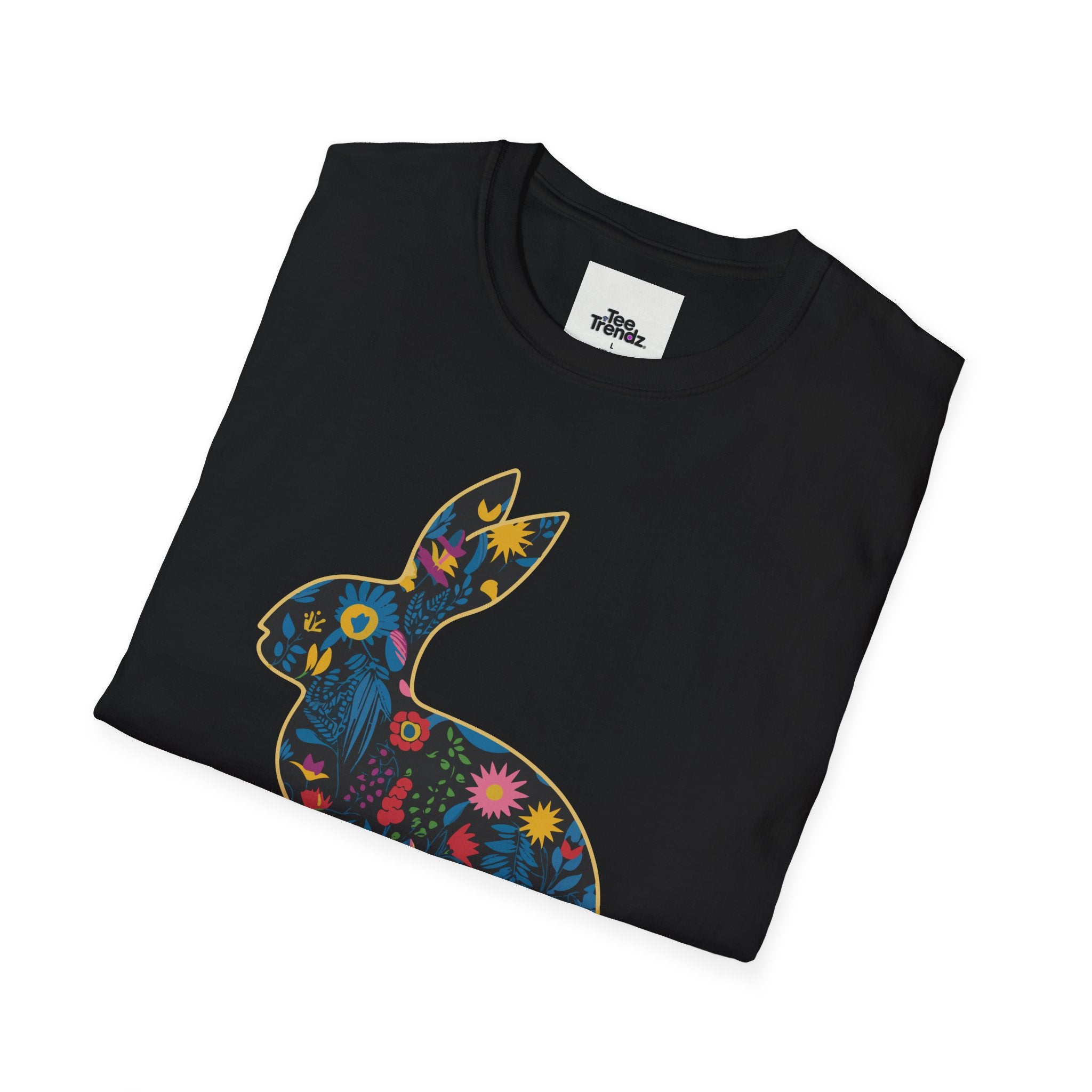 Floral Silhouette Rabbit T-Shirt